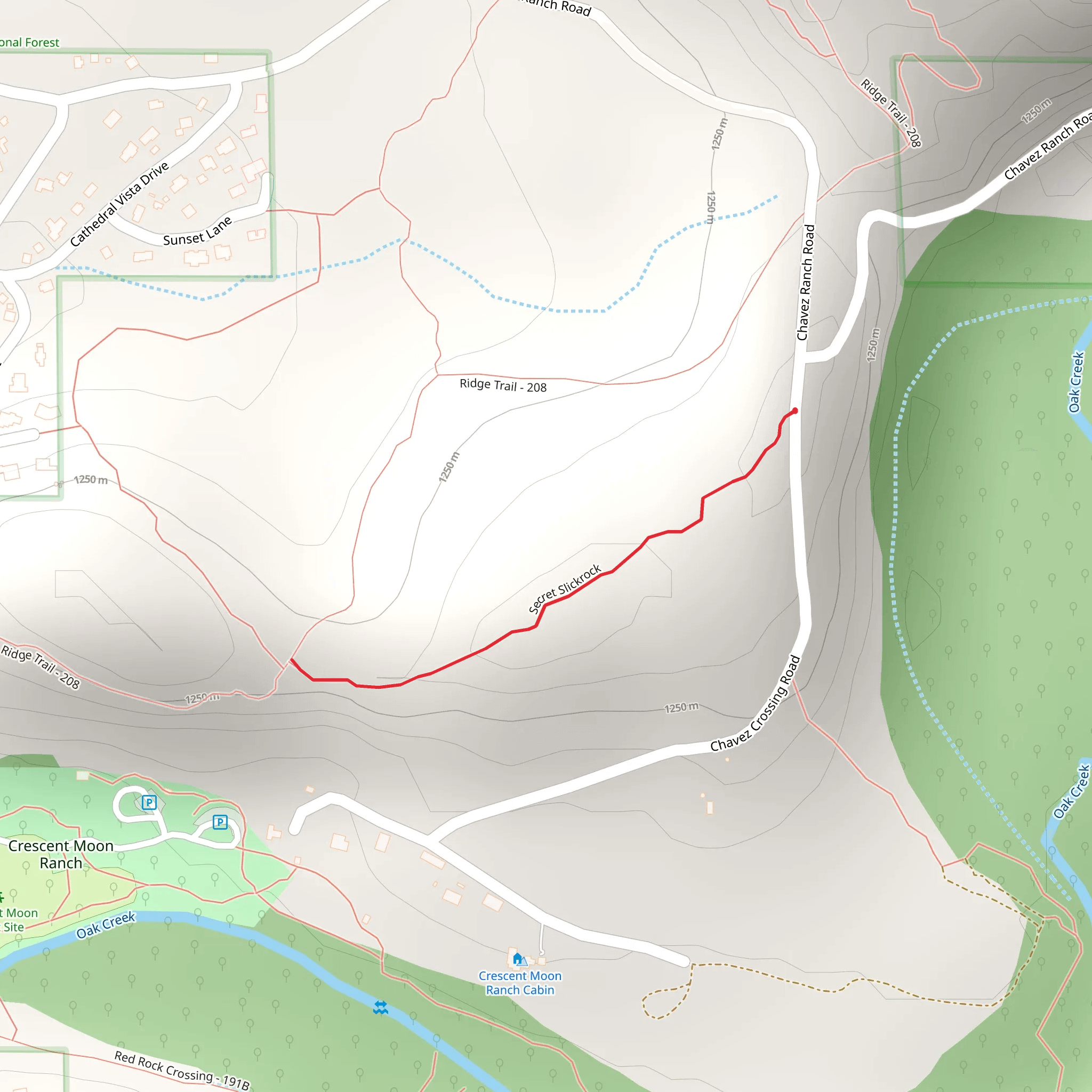 Secret Slickrock mobile static map
