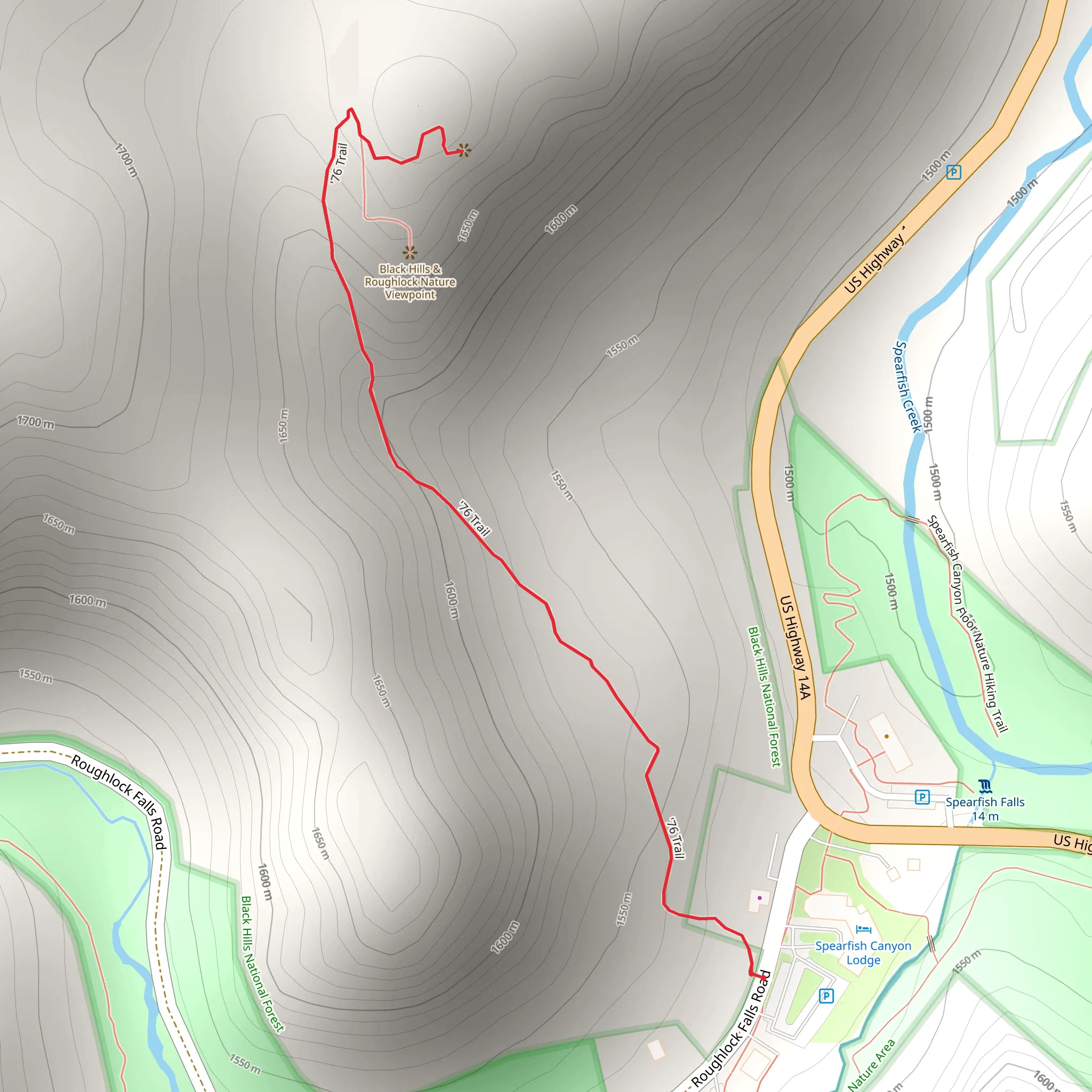 Roughlock Falls Road mobile static map