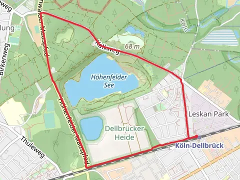 Dellbrücker Heide and Höhenfelder See Loop via Kalkweg