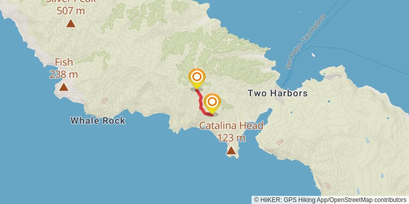 Trans-Catalina Trail spur 4 Map