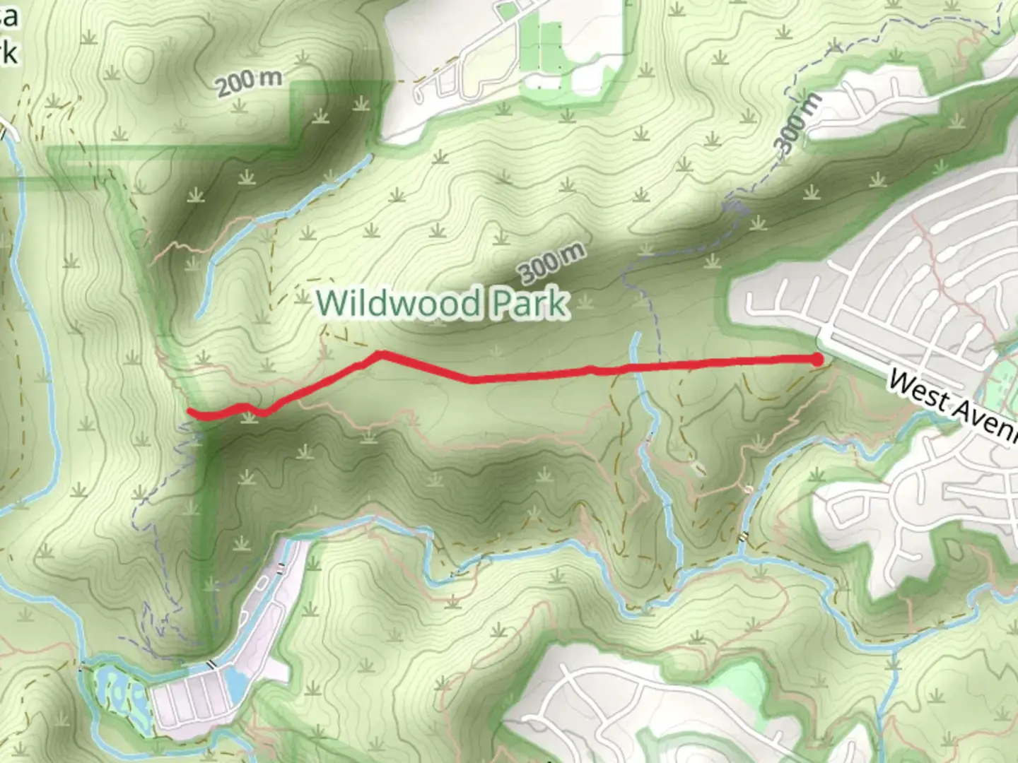 An image depicting the trail Mesa Trail Out and Back and its surrounding area.