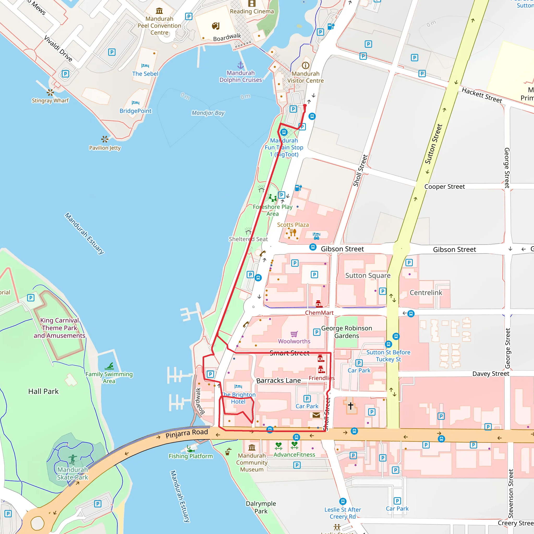 Mandurah City Art Trail mobile static map