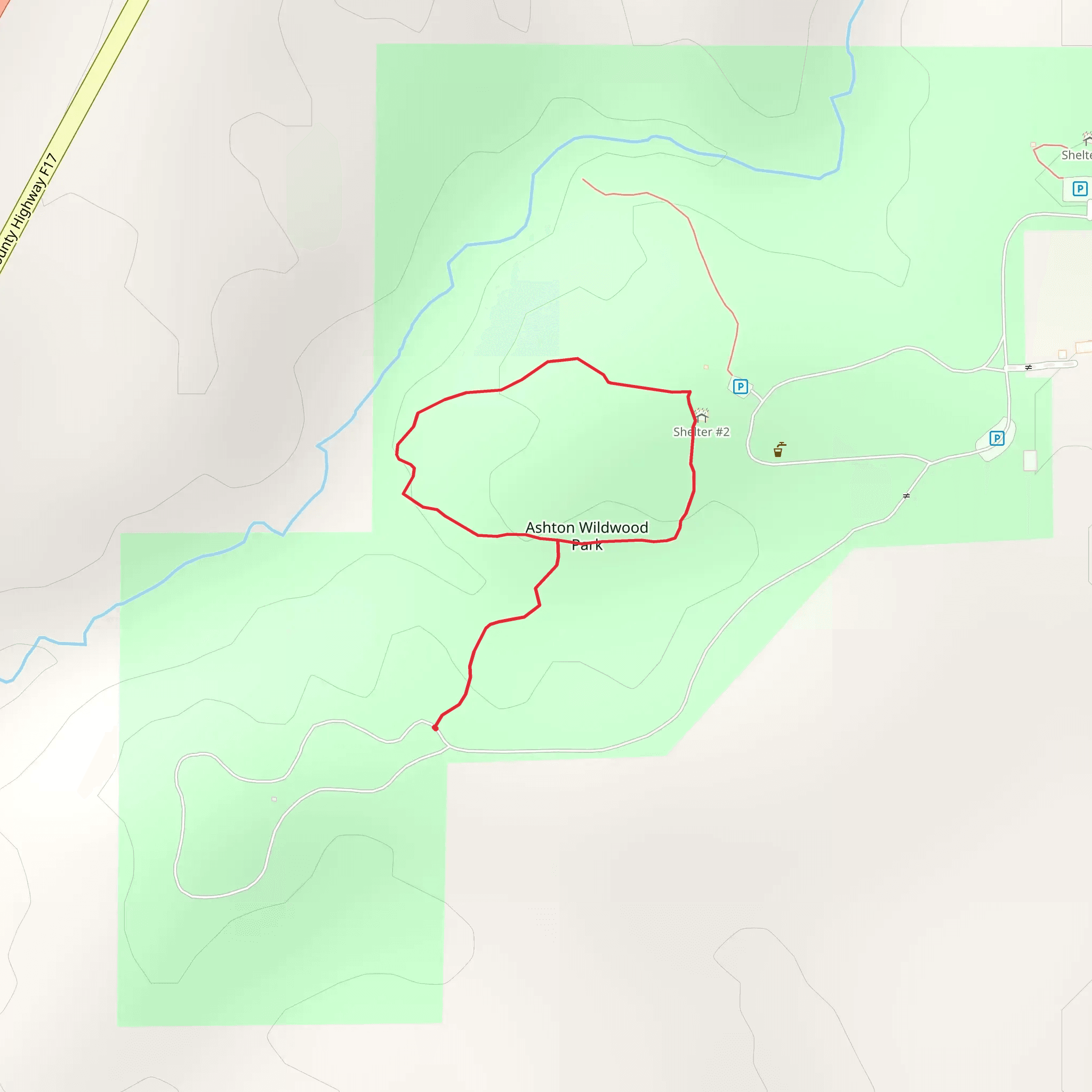 Ashton Wildwood Park Loop mobile static map