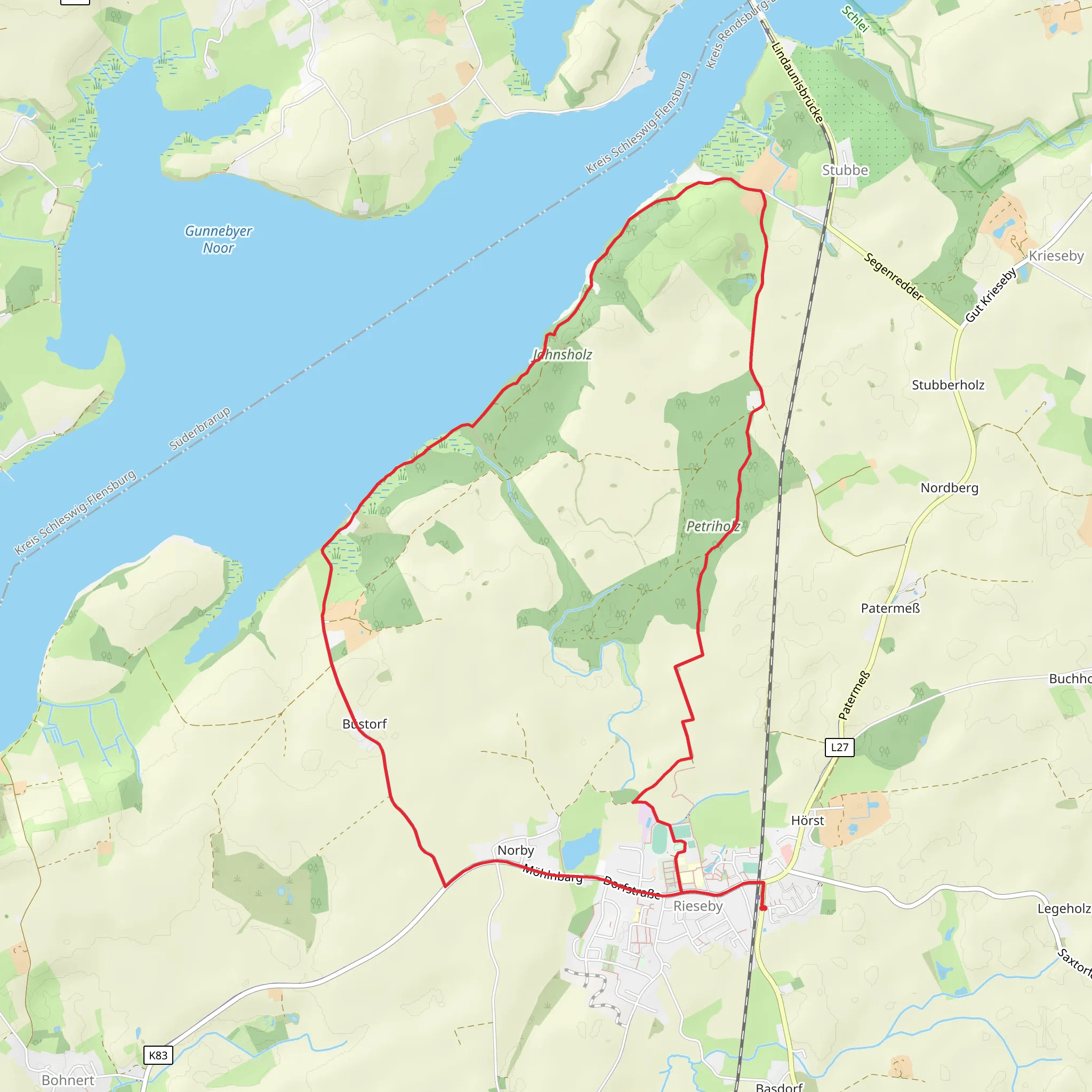 Rundwanderweg Stubbe-Buestorf mobile static map
