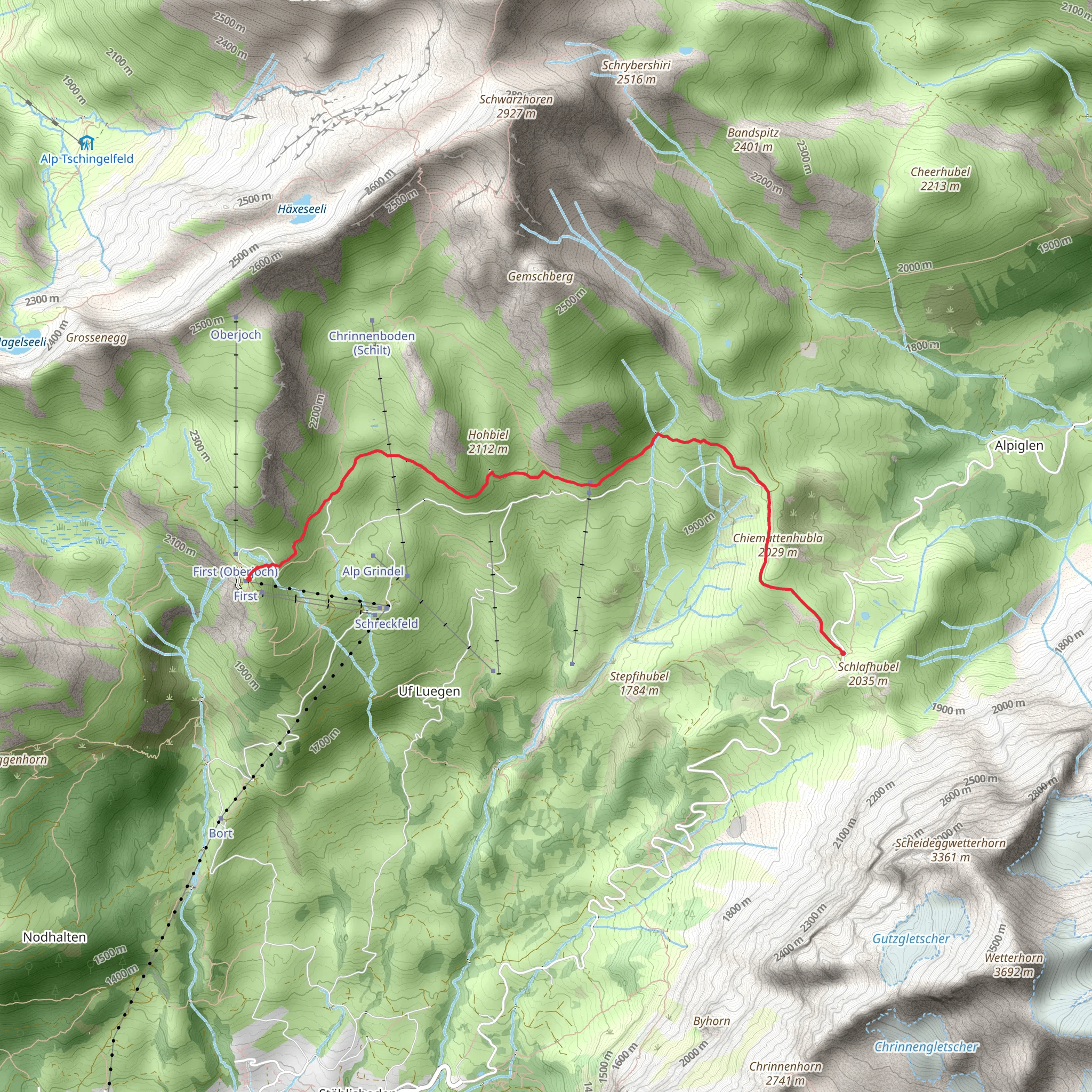 Grosse Scheidegg - First No 6 mobile static map