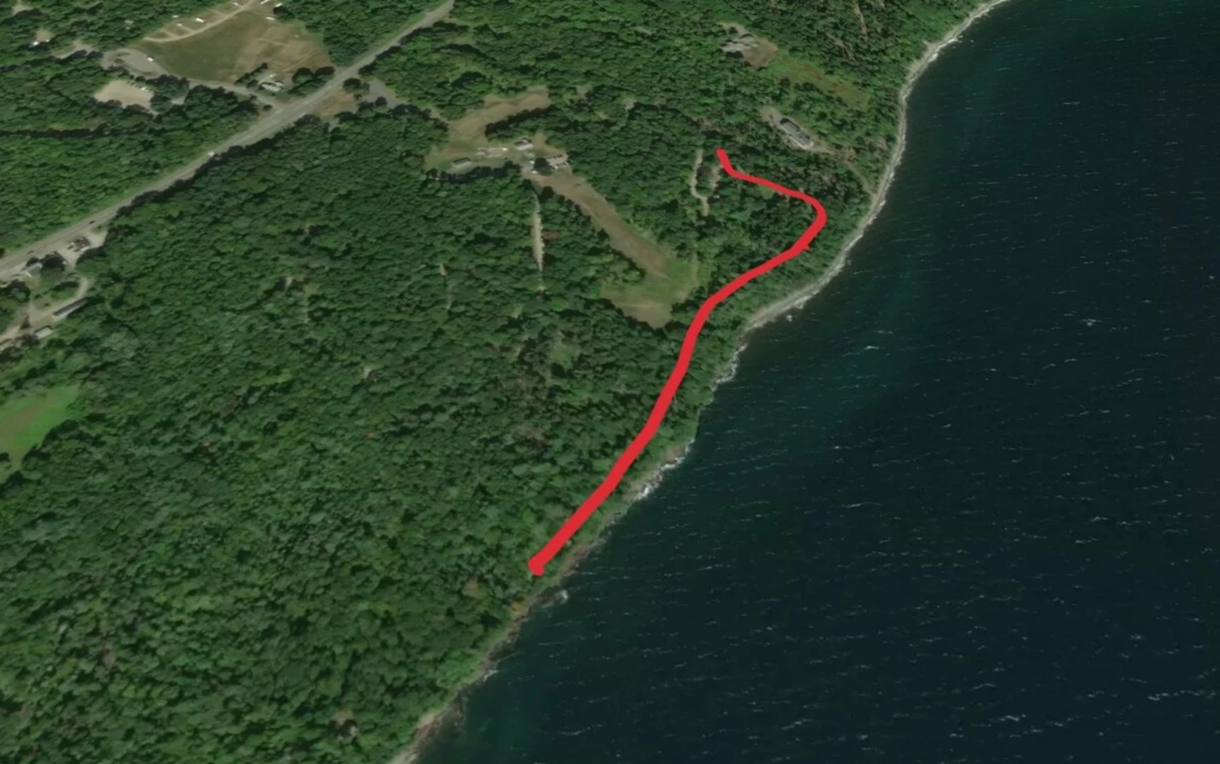 An image depicting the trail Belfast Road Shore Trail and its surrounding area.