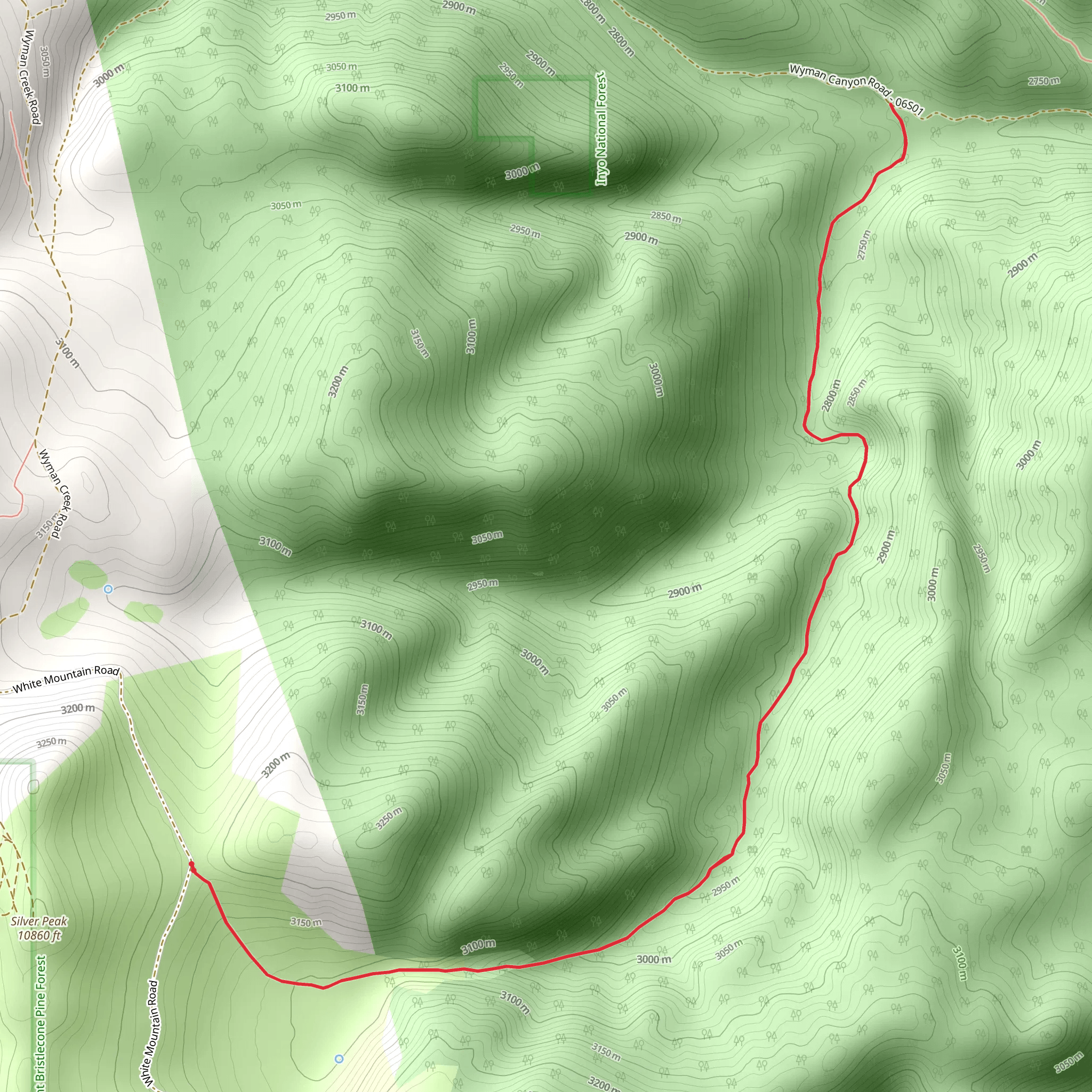 Coldwater Stock Trail mobile static map