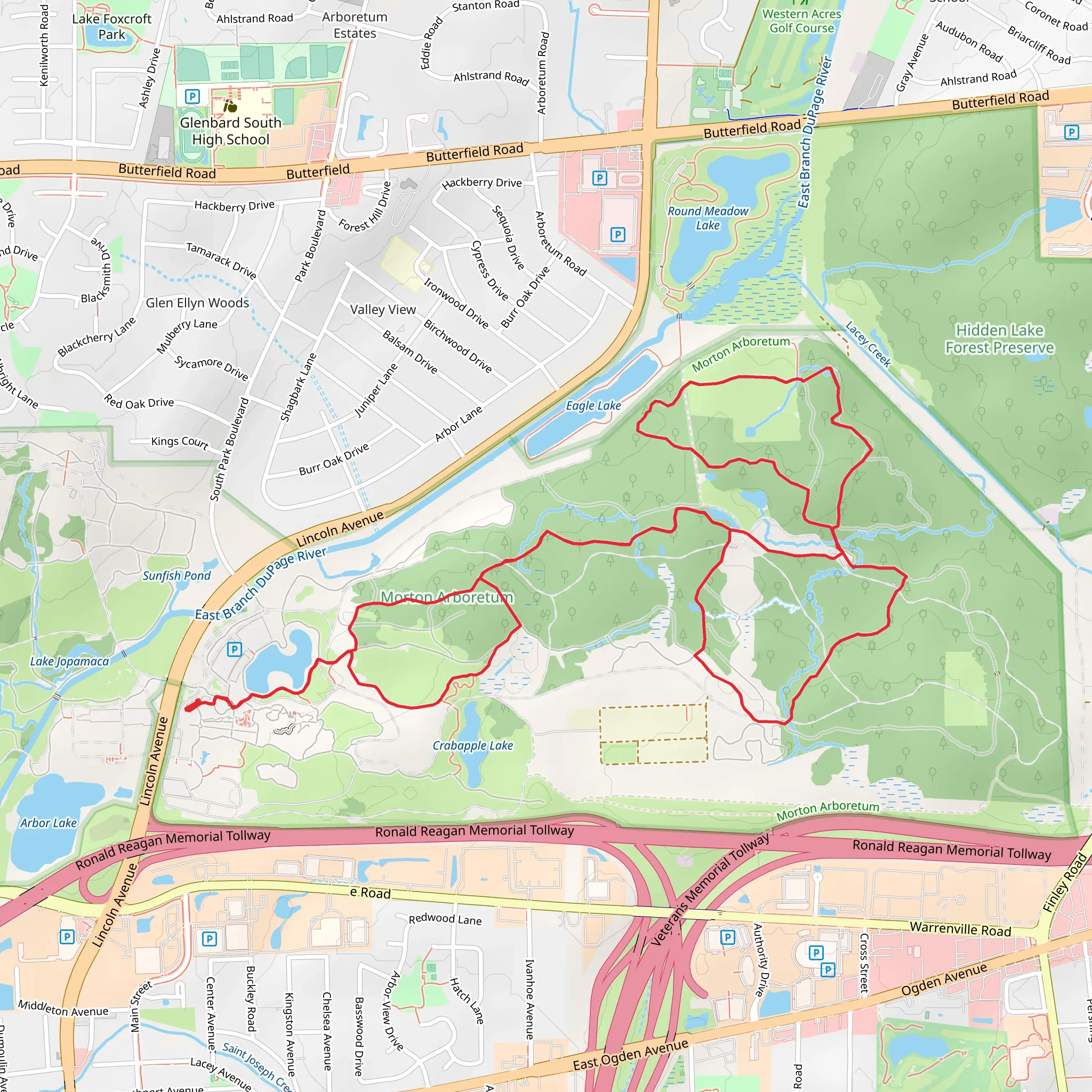 Heritage Trail and Main Trail Loop - 1 from Meadow Lake mobile static map