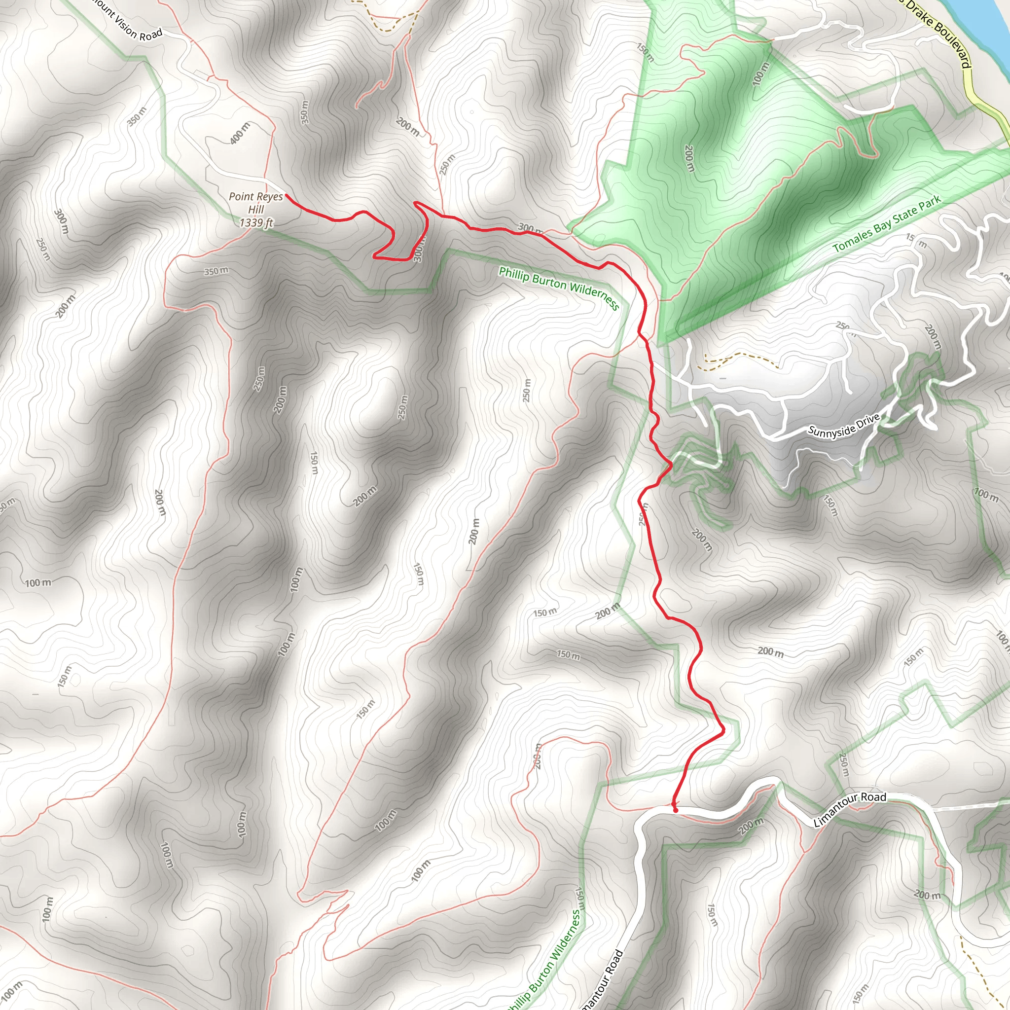 Inverness Ridge Trail mobile static map
