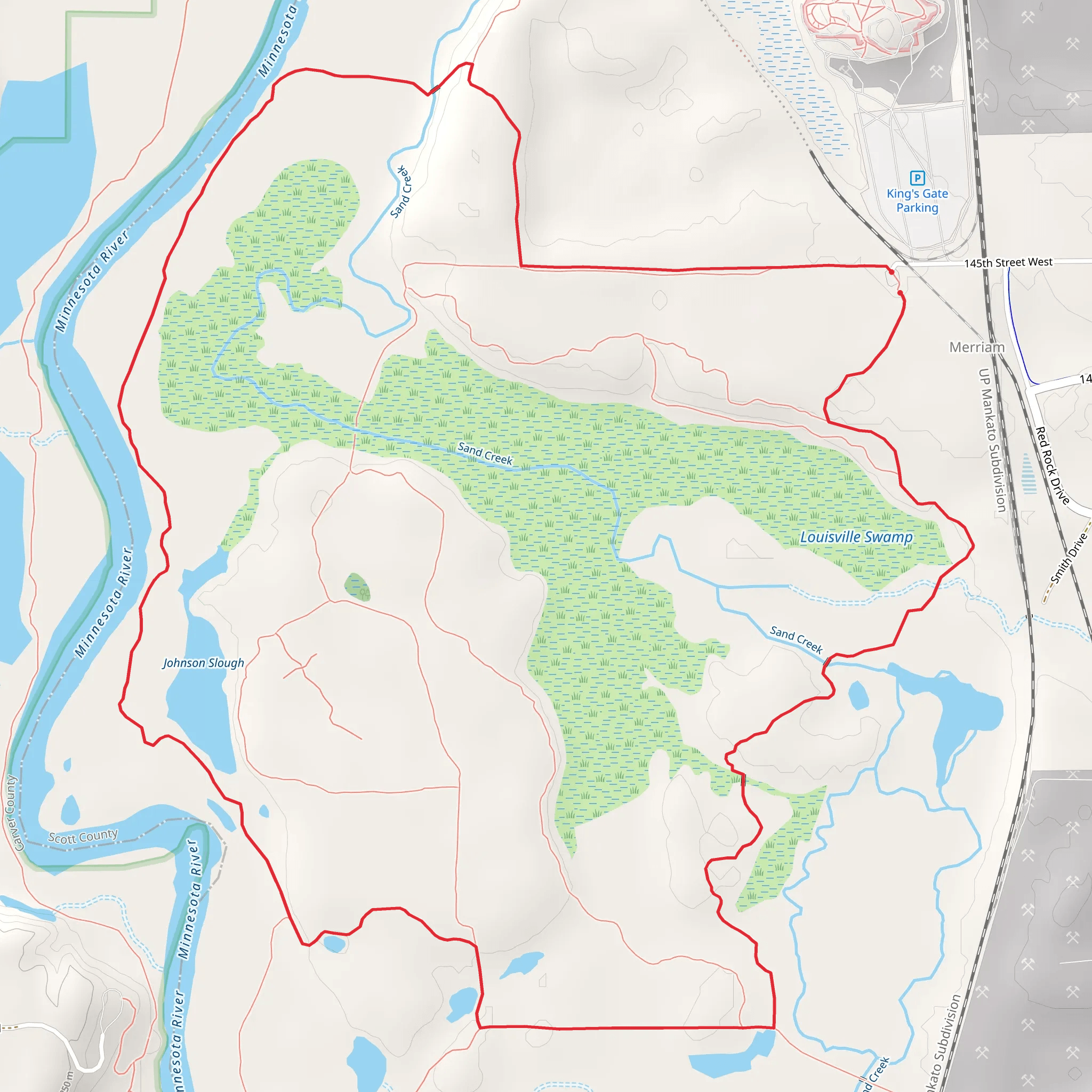 State Trail Access and State Corridor Trail mobile static map