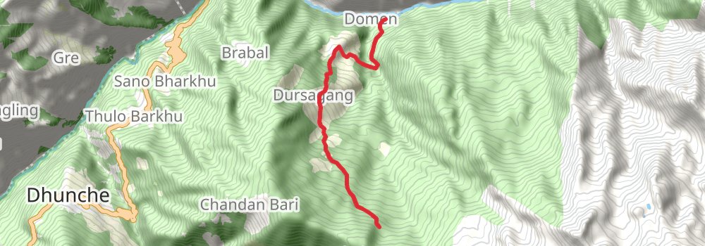 Gosainkunda Trek stage 4 Map