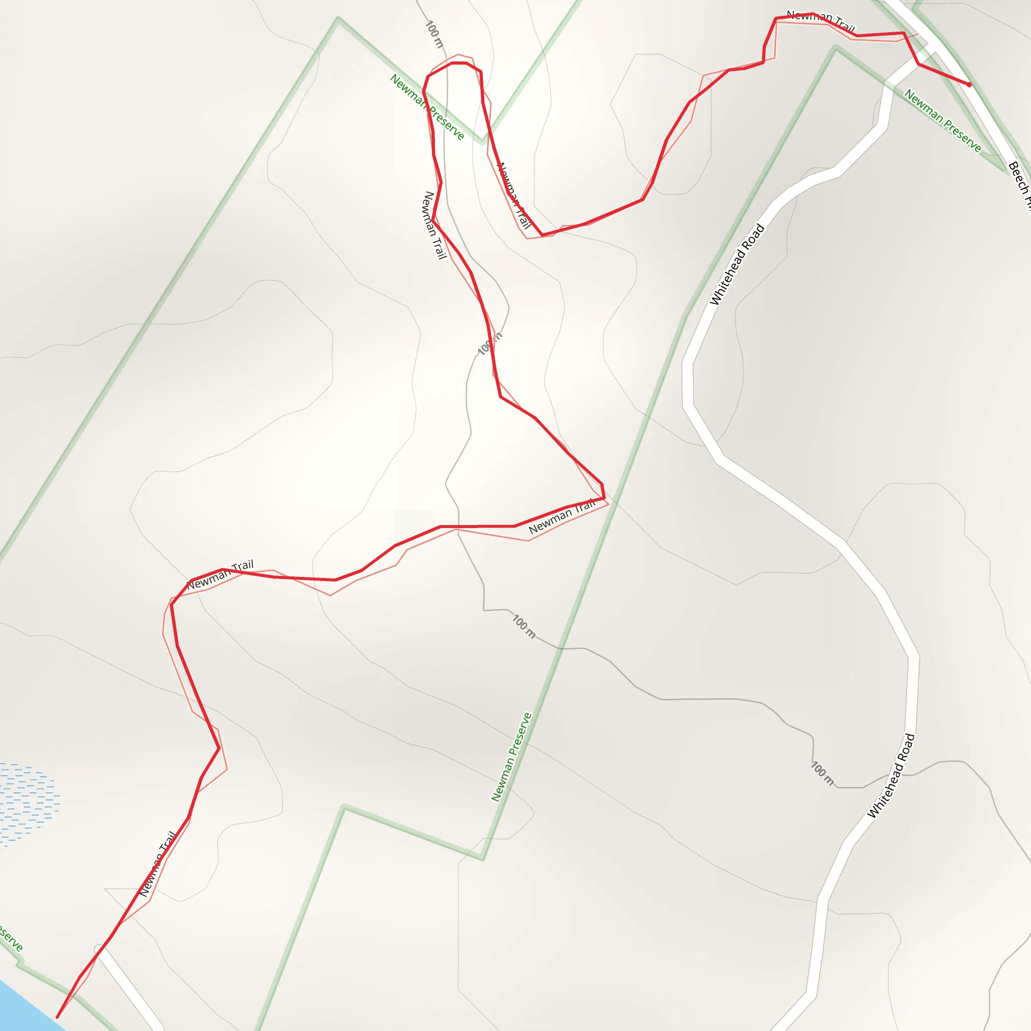 Pitcher Pond from Beech Hill Road mobile static map