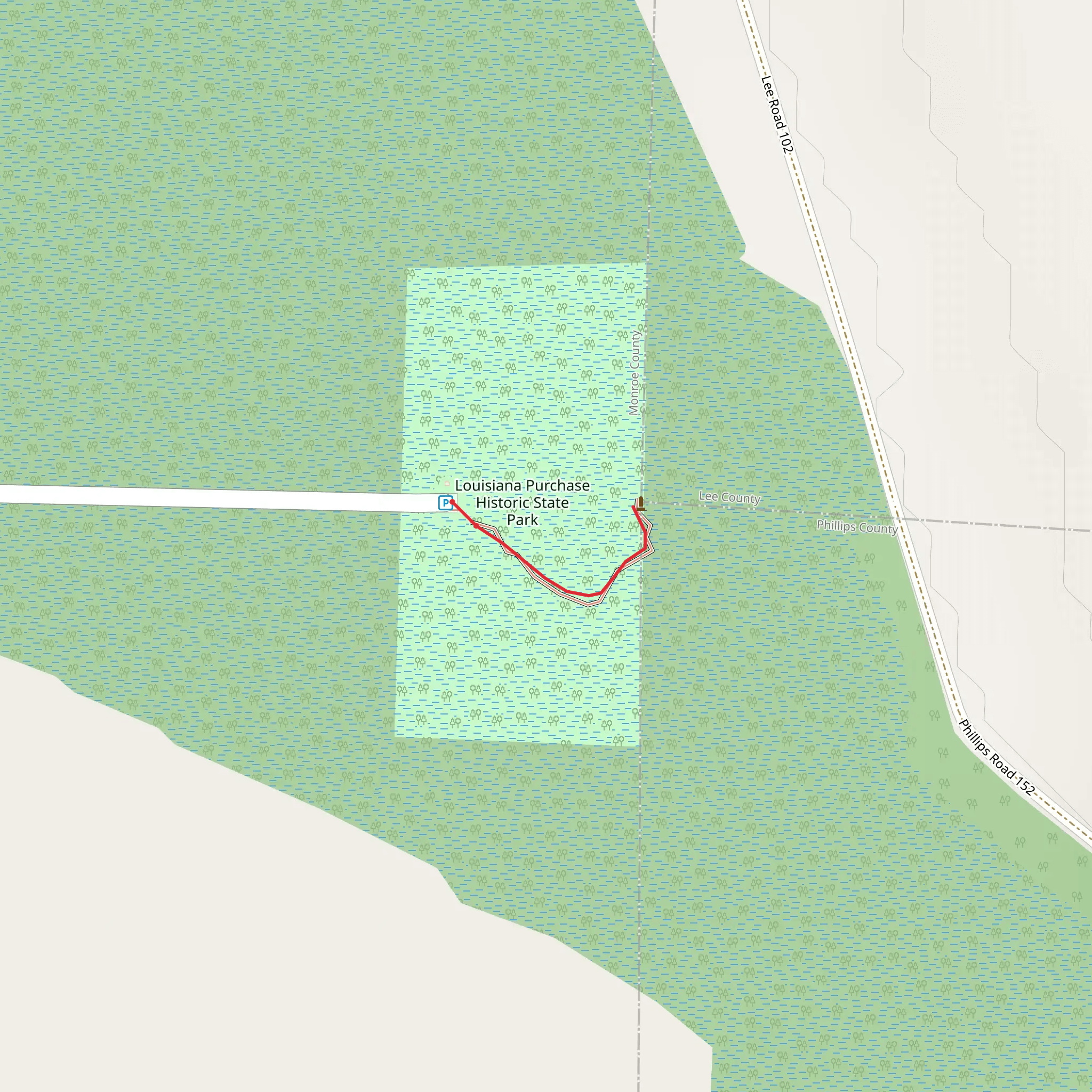 Louisiana Purchase Historic State Park Walk mobile static map