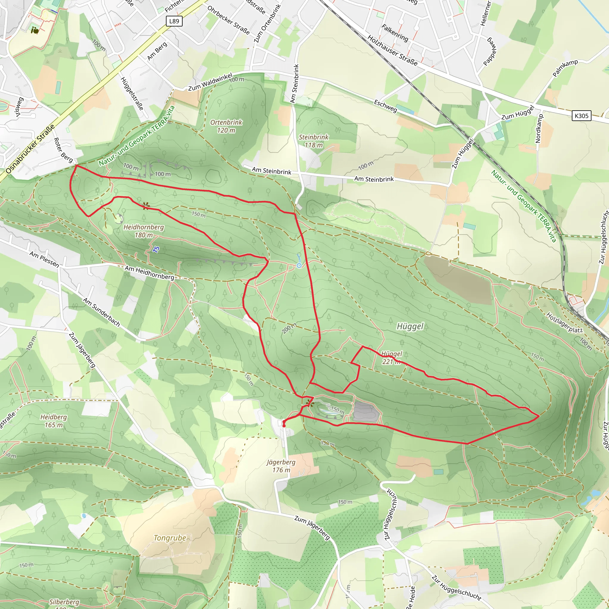 Hüggel and Schöne Aussicht Loop via Terra Track mobile static map