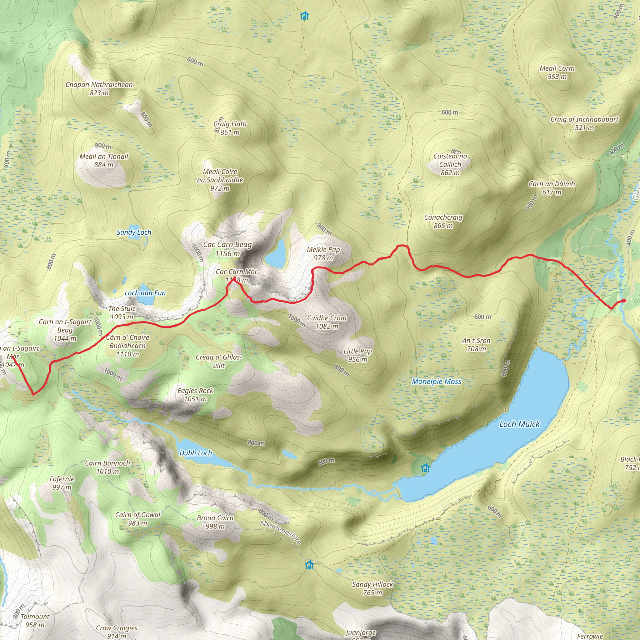 Càrn an t-Sagairt Mòr via Cac Carn Mor mobile static map