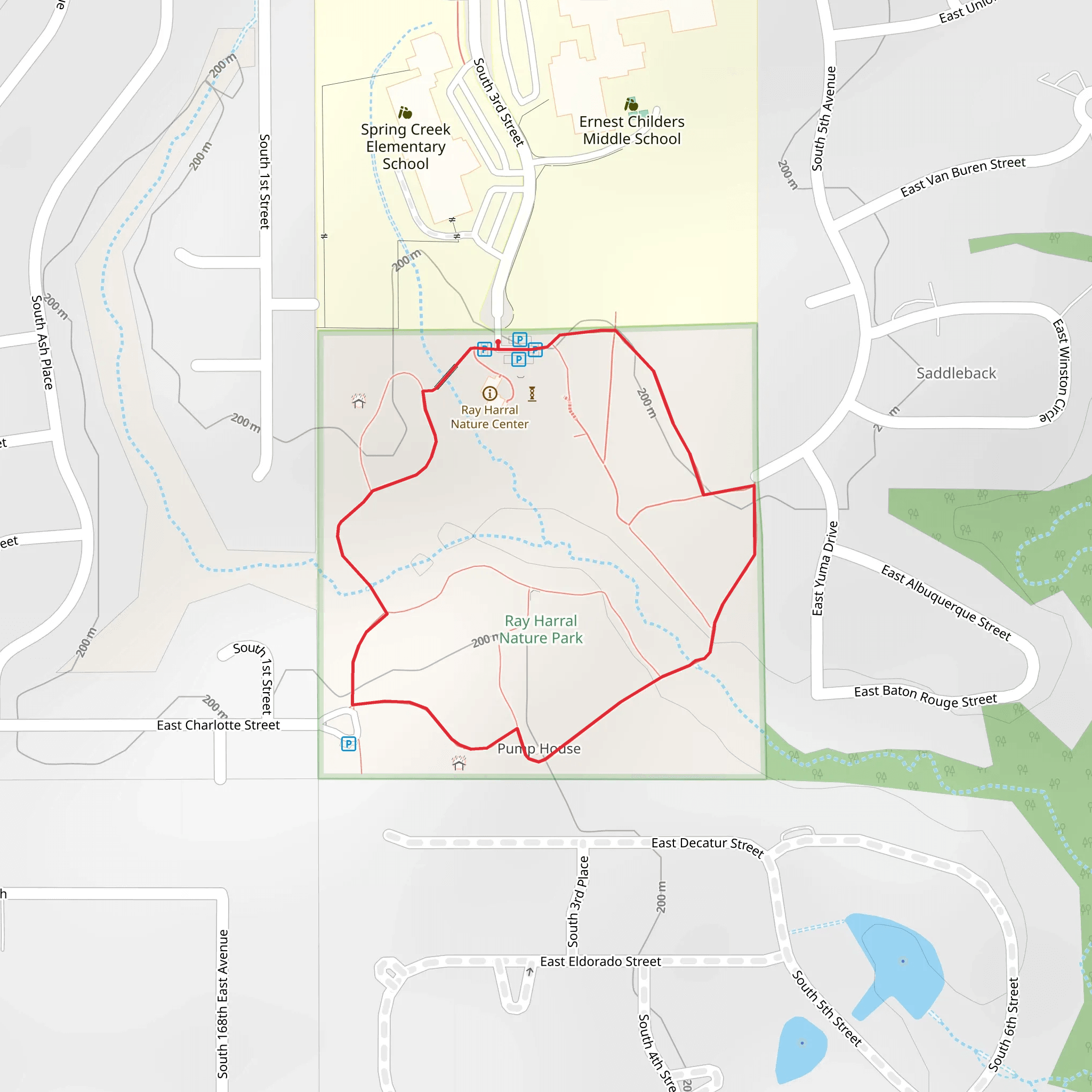Ray Harral Nature Park Loop mobile static map