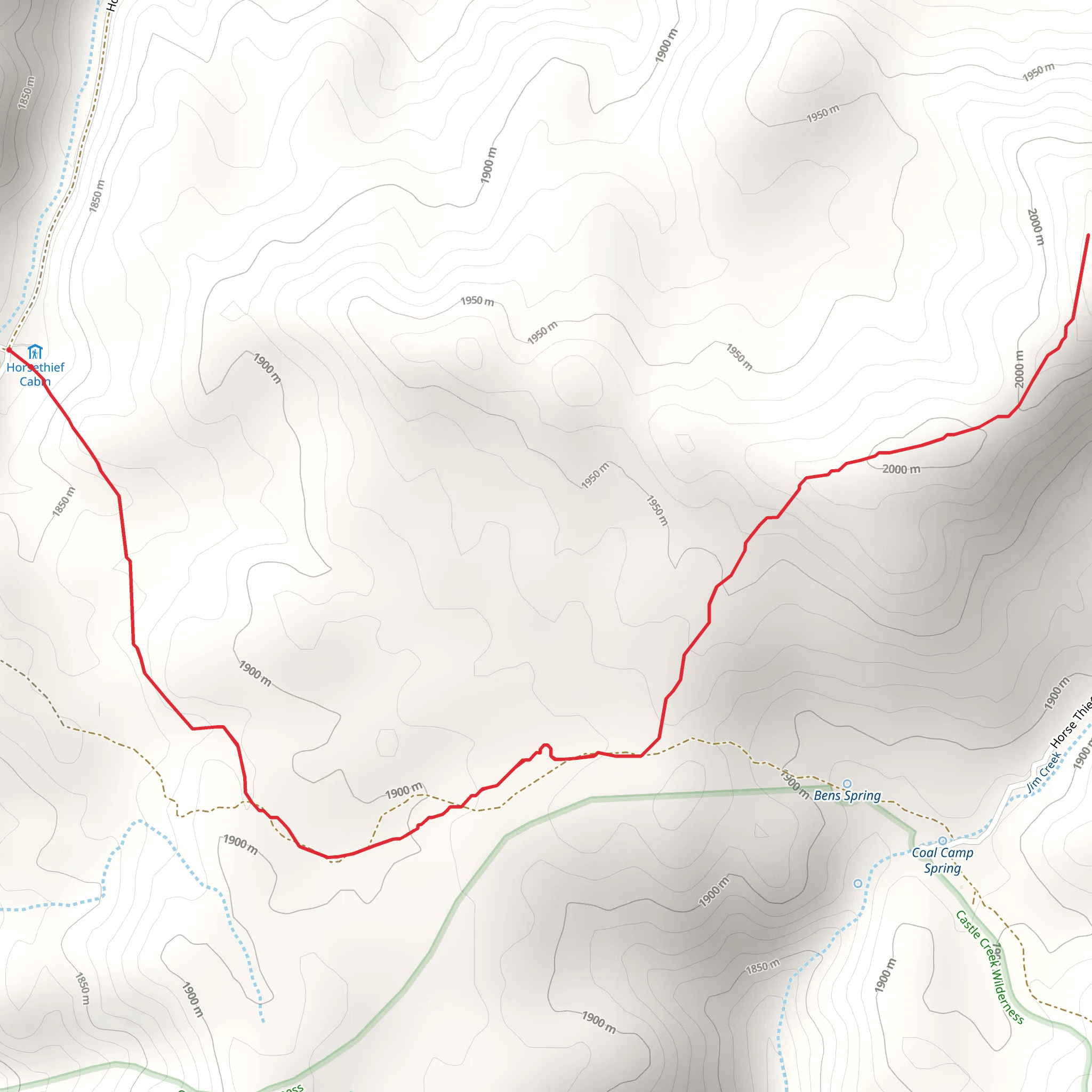 Horsethief Lookout Trail mobile static map