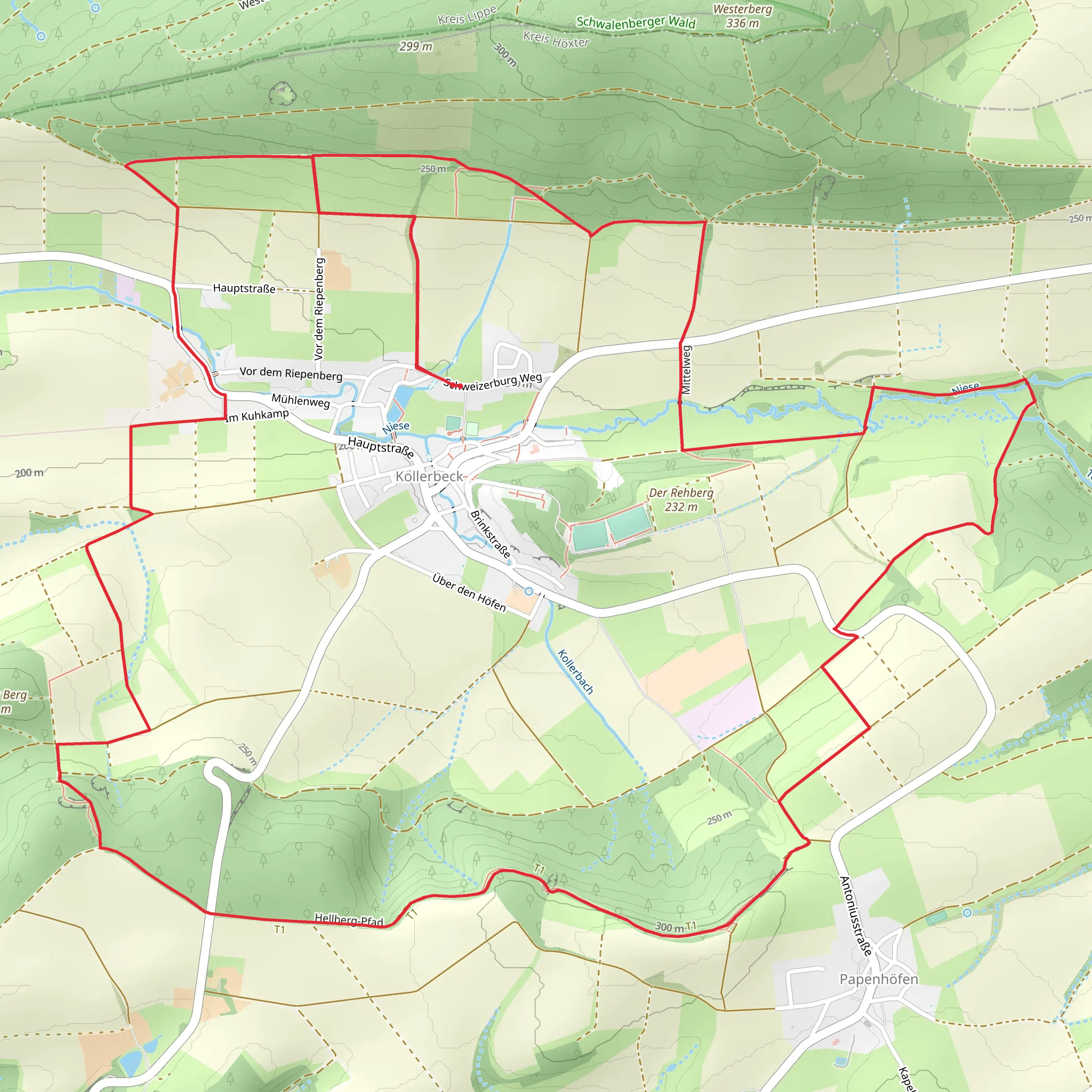 Hellberg-Pfad Loop mobile static map