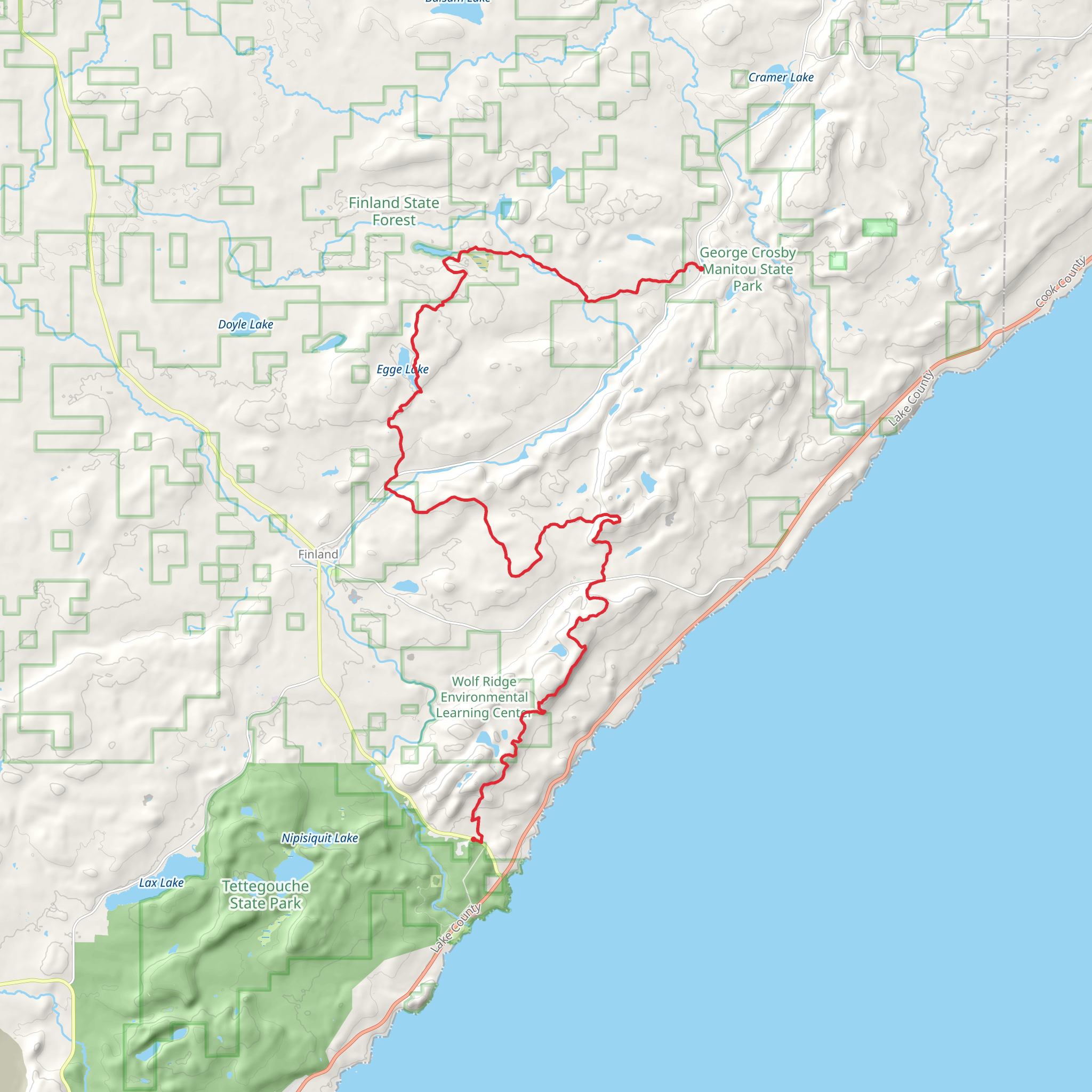 Superior Hiking Trail - Illgen City mobile static map