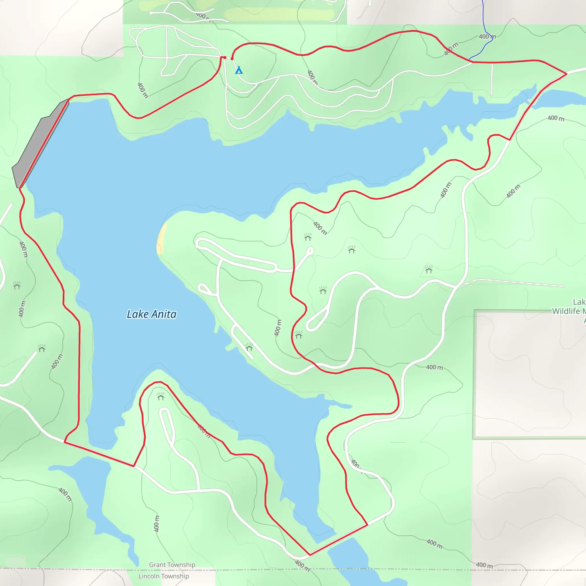 Lake Anita Loop mobile static map
