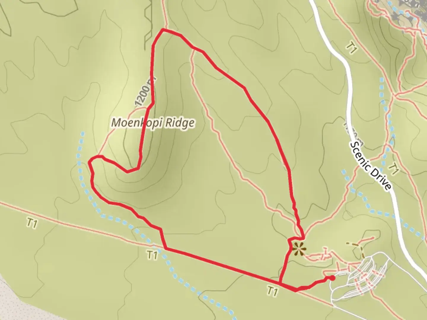 An image depicting the trail Moenkopi Ridge and Grand Circle Loop and its surrounding area.
