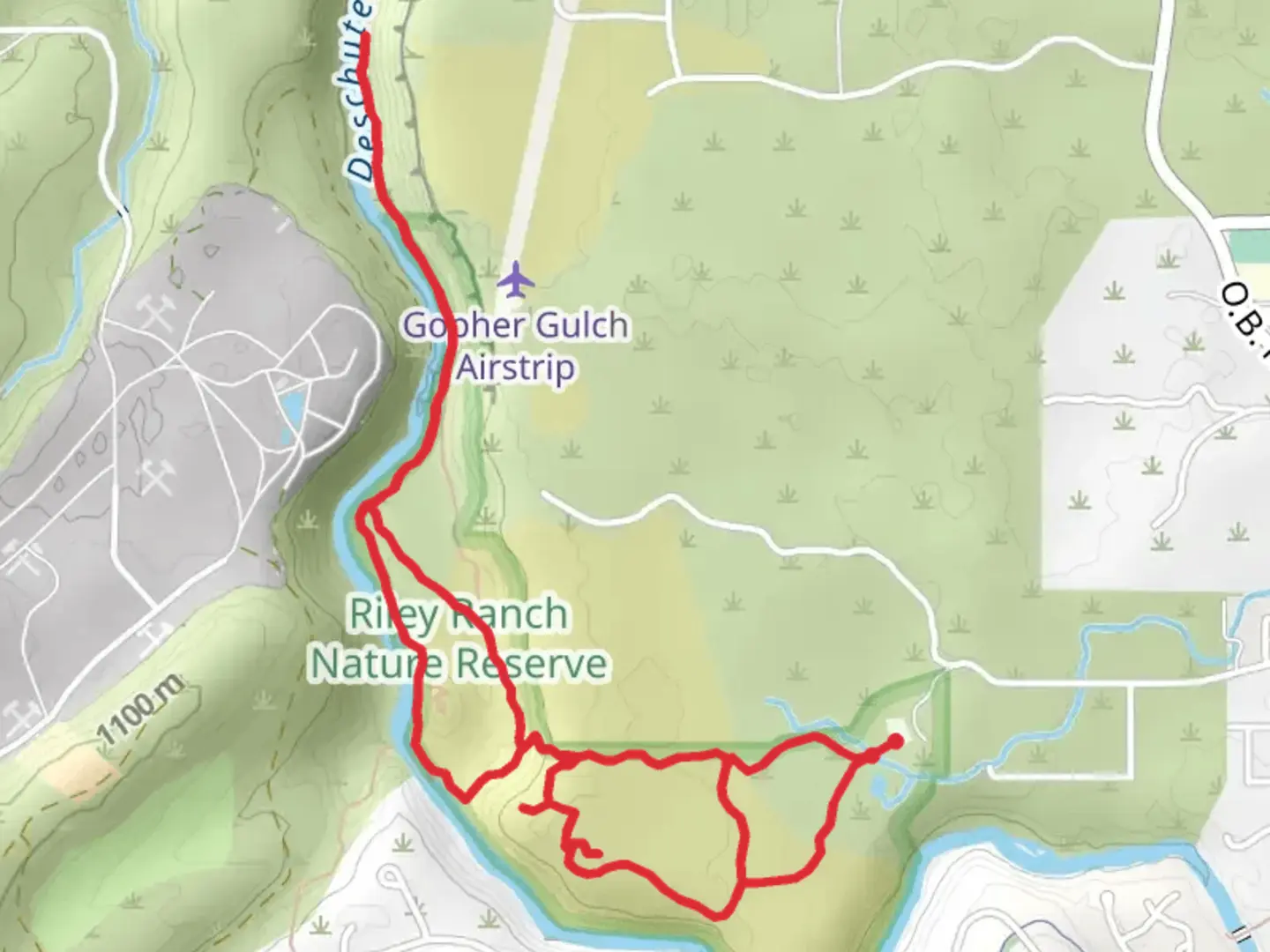 An image depicting the trail Juniper Loop Trail, Canyon Loop Trail and Deschutes River Trail and its surrounding area.