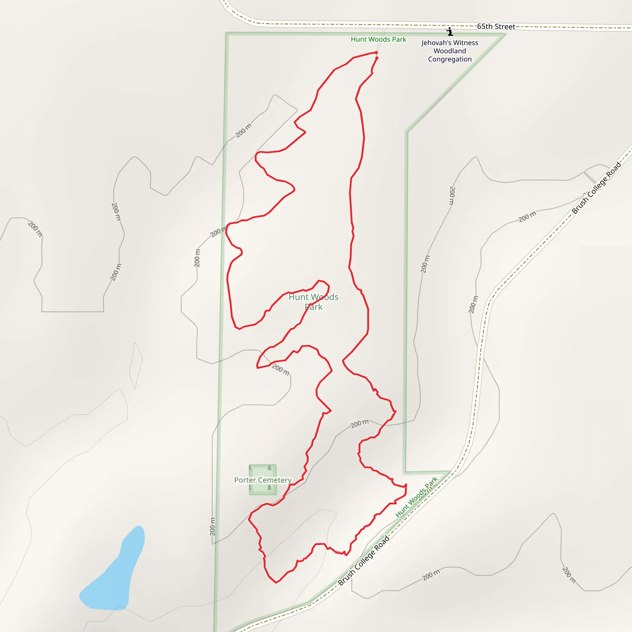 Porter Cemetery Loop mobile static map