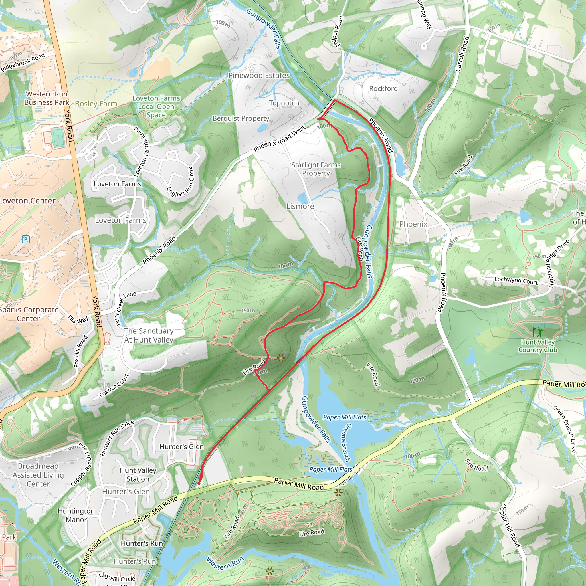 Torrey C Brown Loop Trail mobile static map