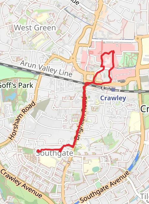 Crawley Walking mobile static map