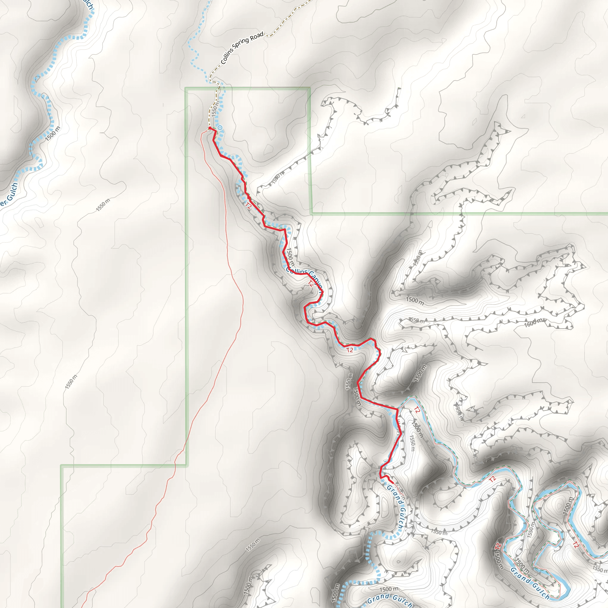 Bullet Canyon Trail mobile static map