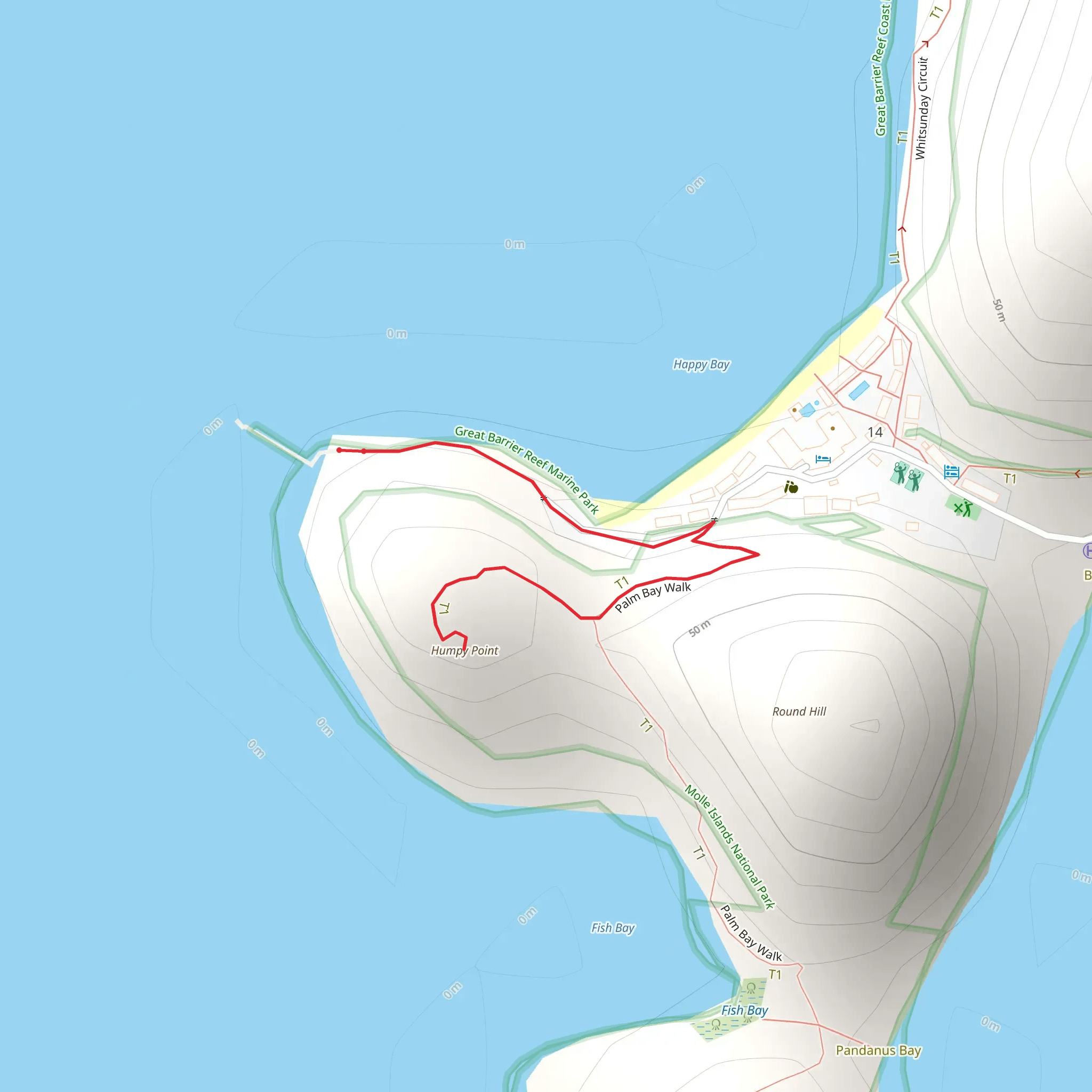 Humpy Point Track mobile static map
