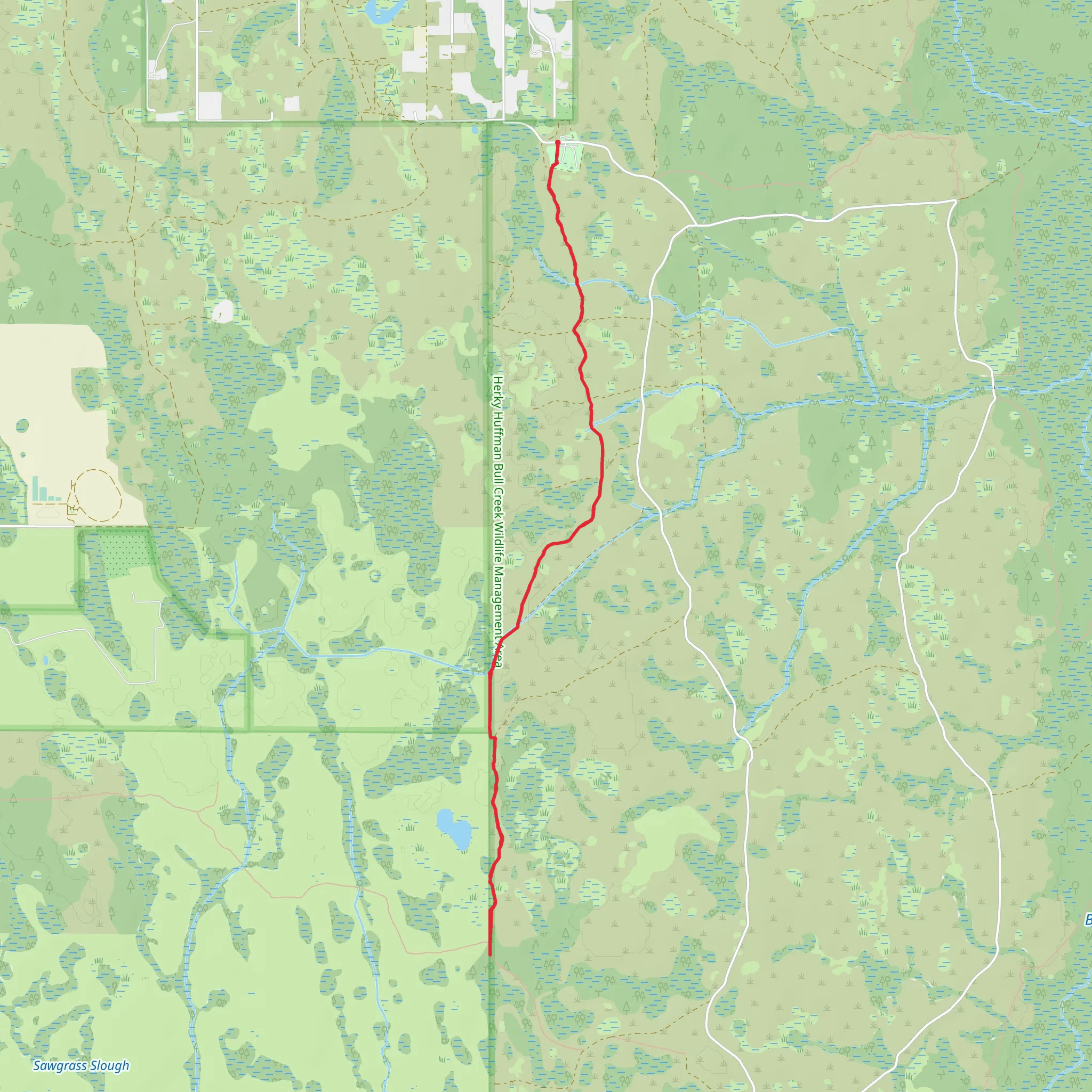White Trail from Crabgrass Road mobile static map