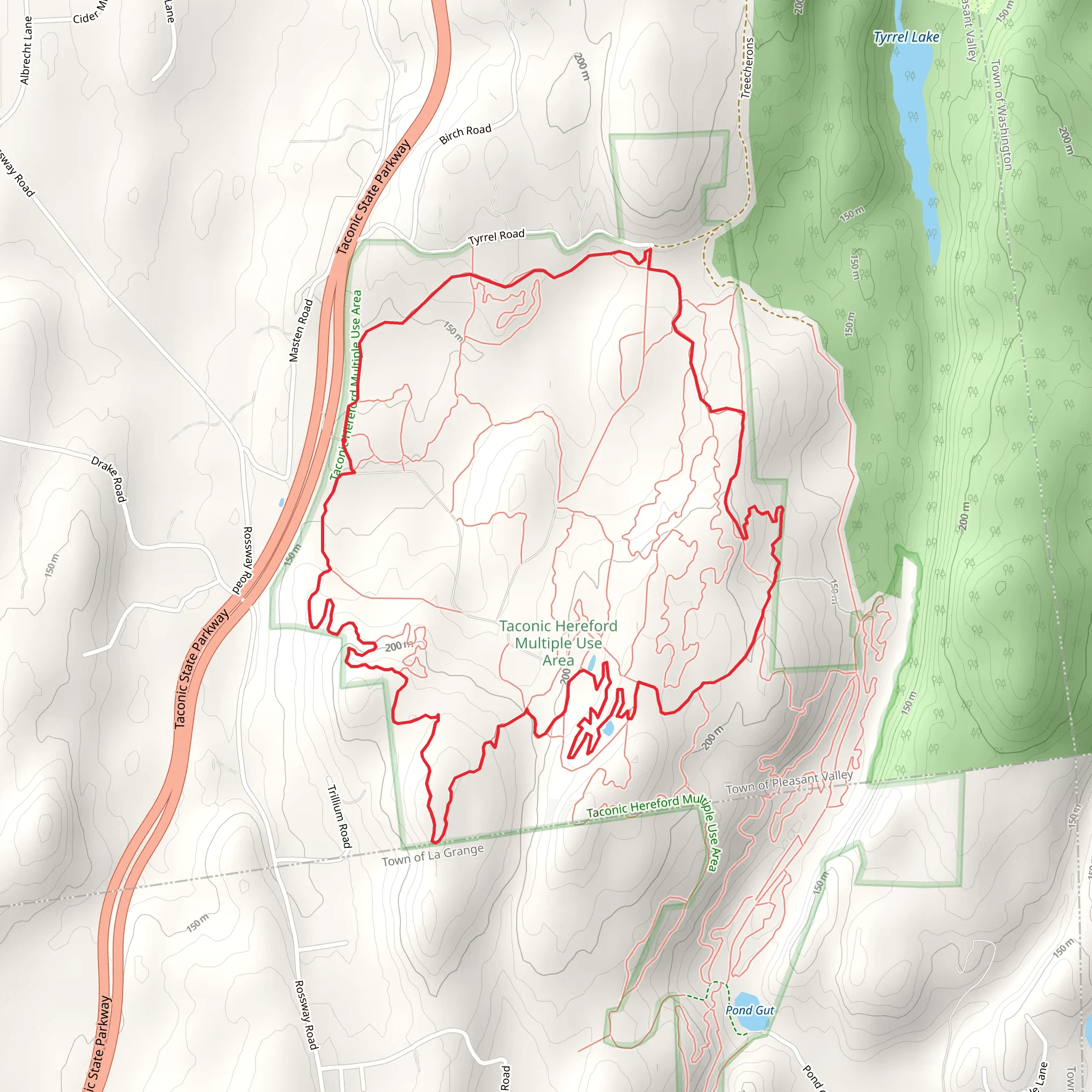 Taconic Hereford Loop Trail mobile static map
