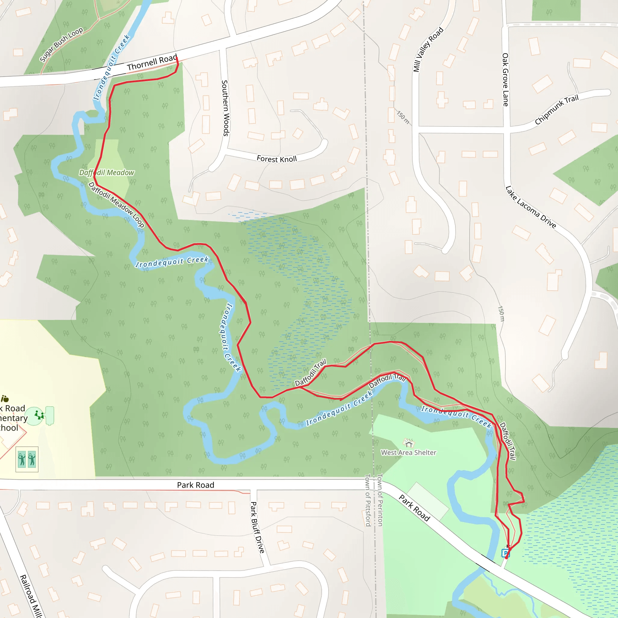 Irondequoit Creek Trail mobile static map