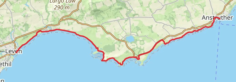 Fife Coastal Path 7-Day Moderate Tour (Hillwalk Tours) stage 2 Map