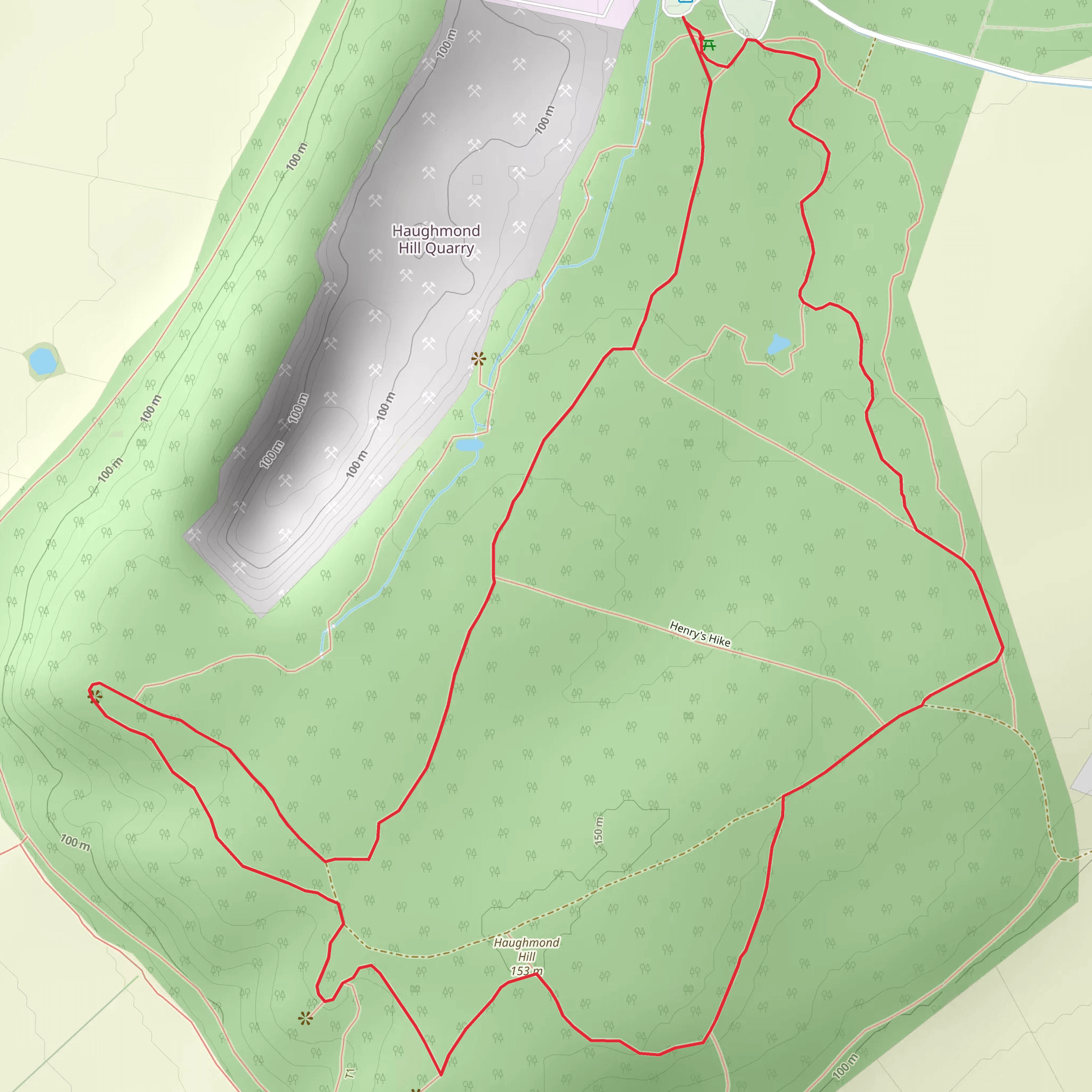 Haughmond Hill Loop Walk mobile static map