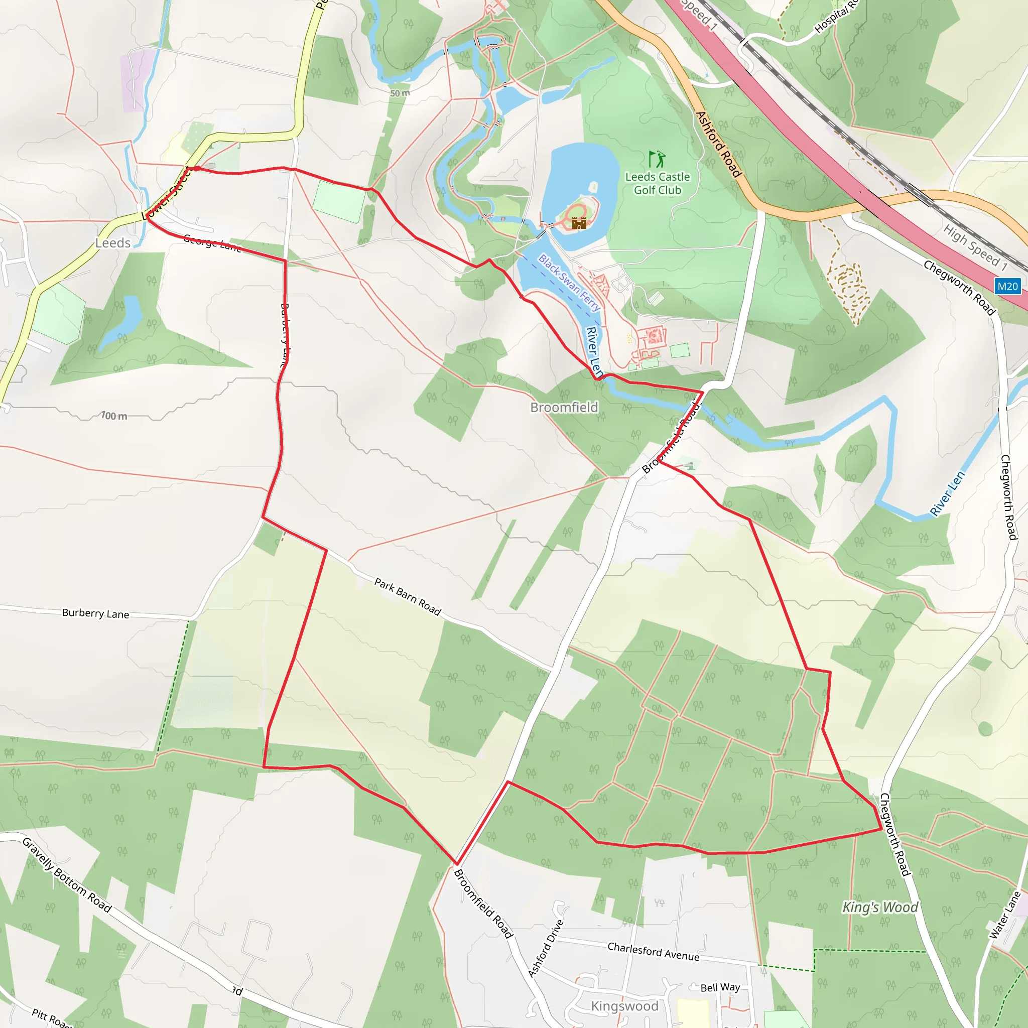 Broomfield Loop Walk mobile static map