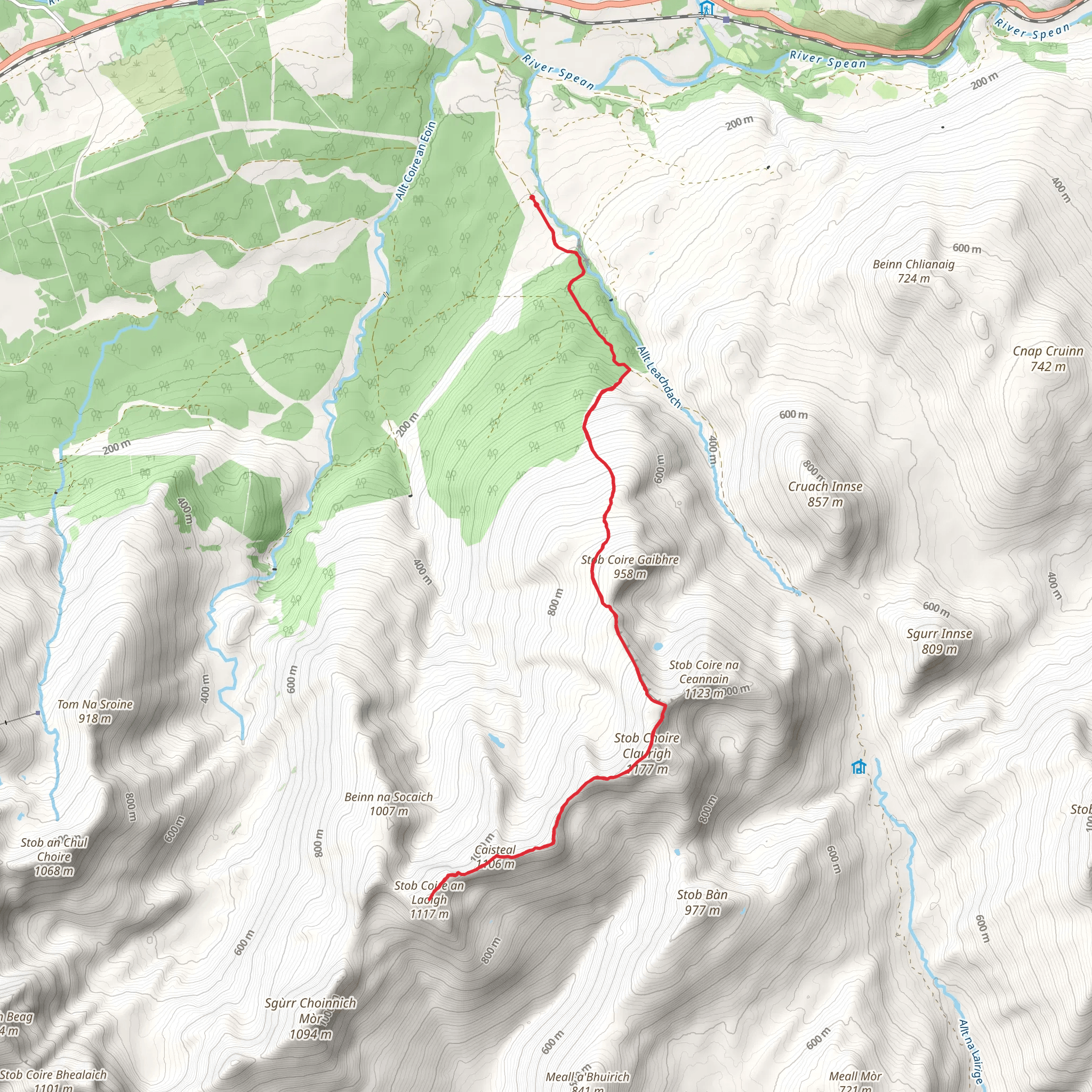 Stob Coire an Laoigh mobile static map