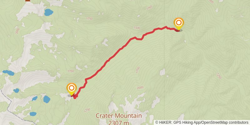North Fork Fish Creek Trail stage 2 Map