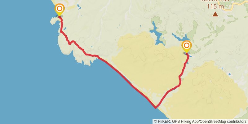 Te Paki Coastal Track stage 3 Map