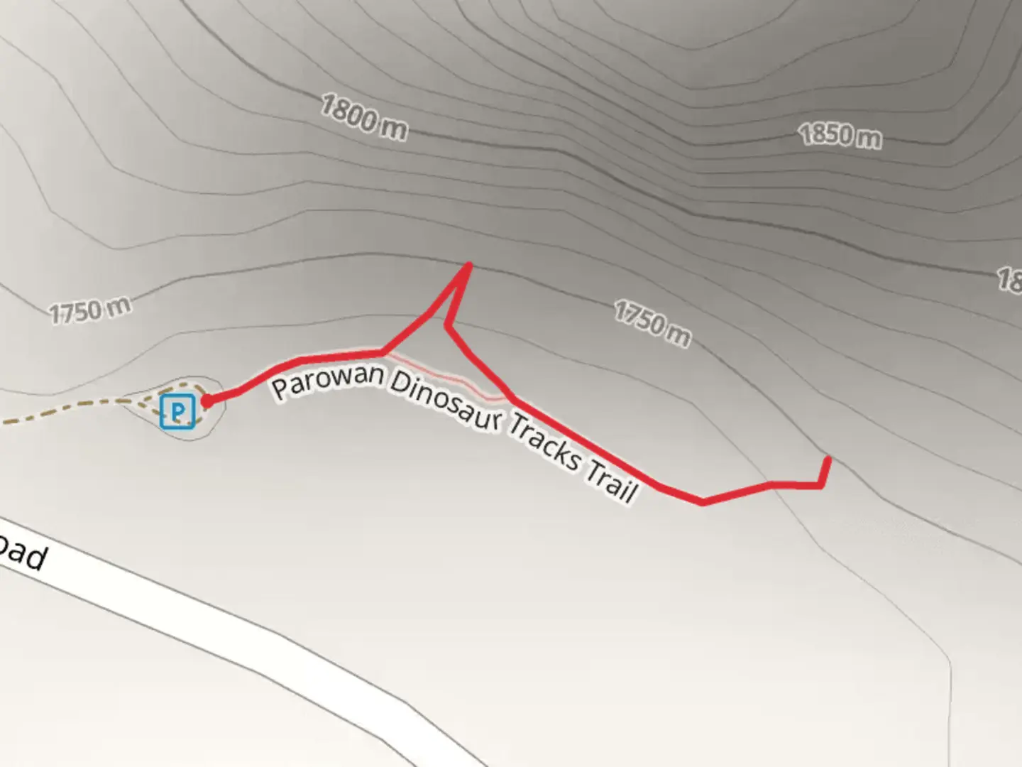 An image depicting the trail Parowan Dinosaur Tracks Trail and its surrounding area.