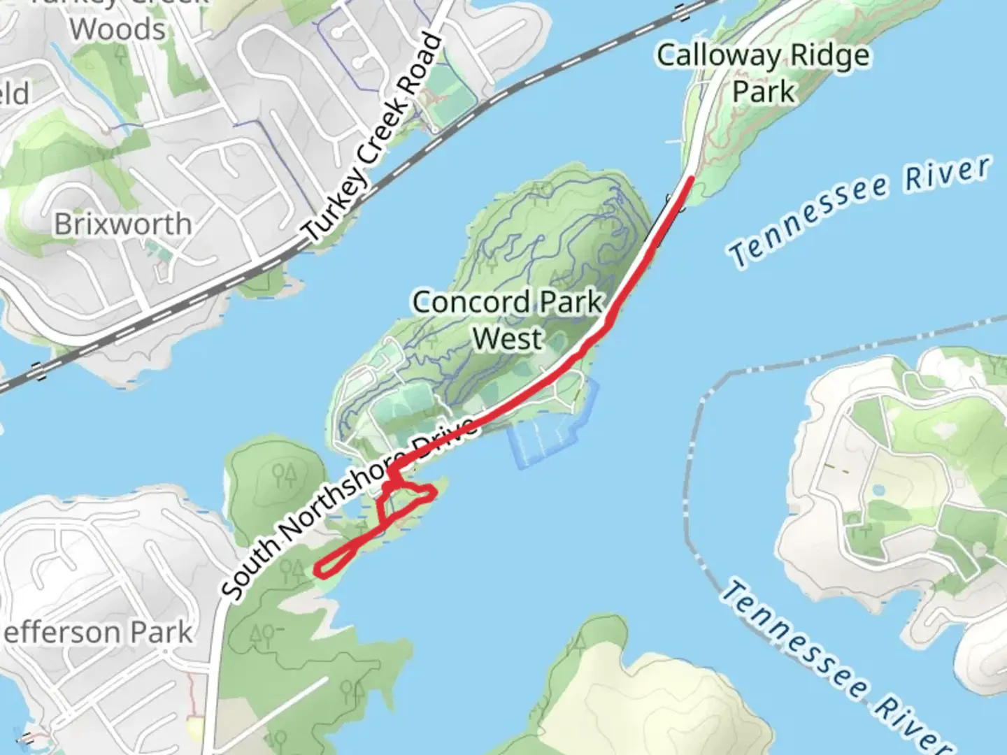 An image depicting the trail Concord Greenway and its surrounding area.