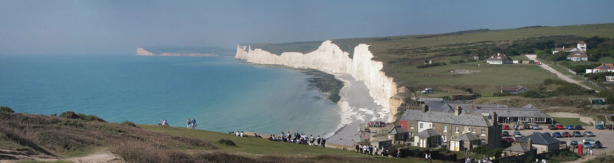 An image depicting the trail Birling Gap to Exceat via South Downs Way and its surrounding area.