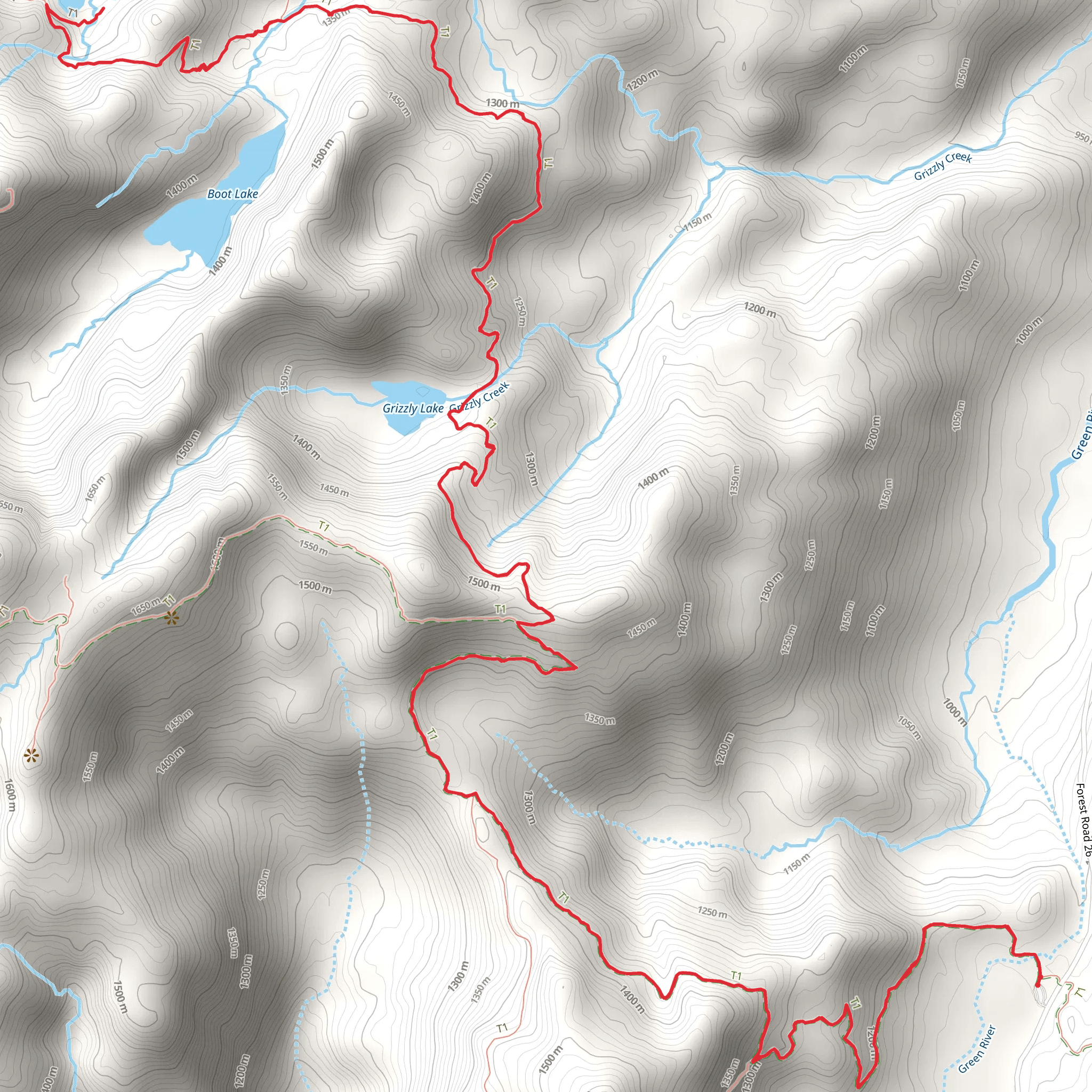 Panhandle Lake Trail via Lakes Trail mobile static map
