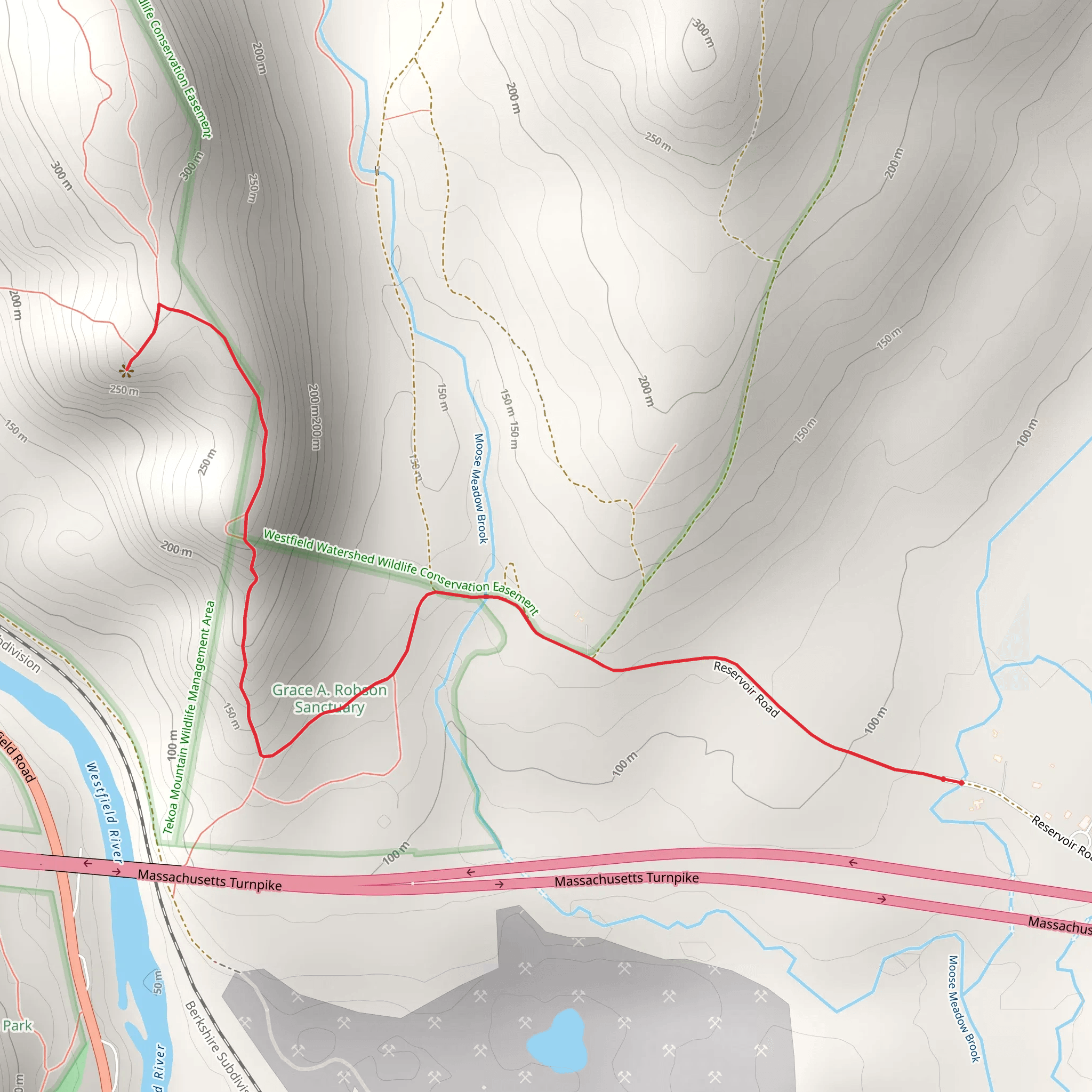 Tekoa Reservoir Trail mobile static map