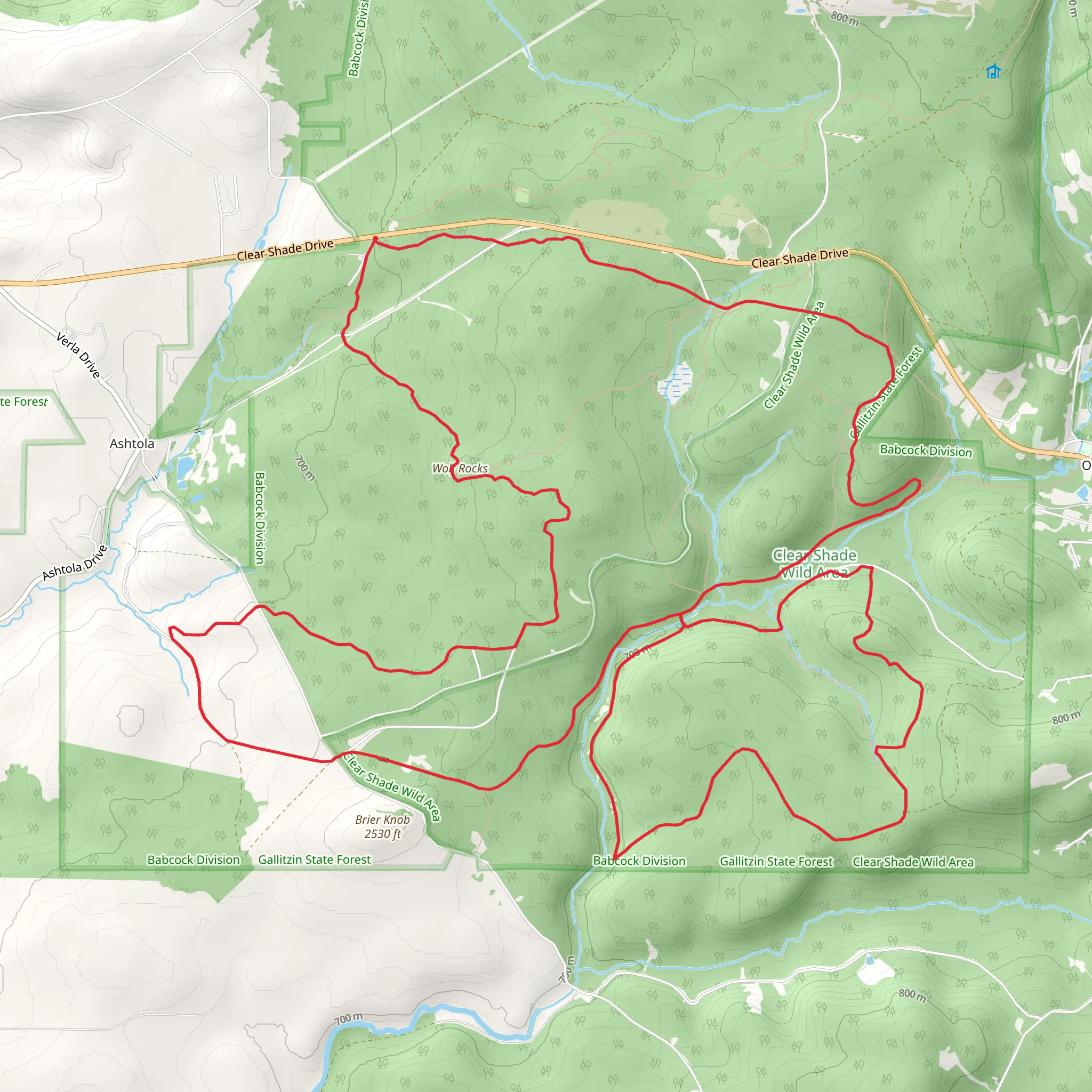 John P. Saylor Trail mobile static map
