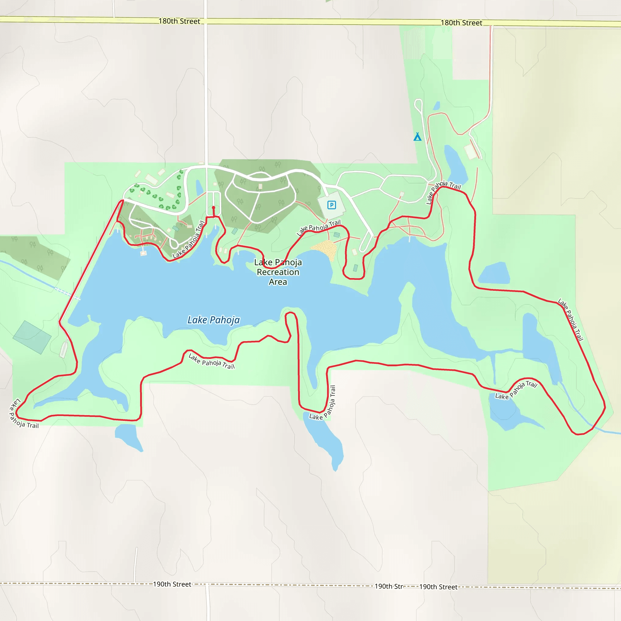 Lake Pahoja Loop mobile static map