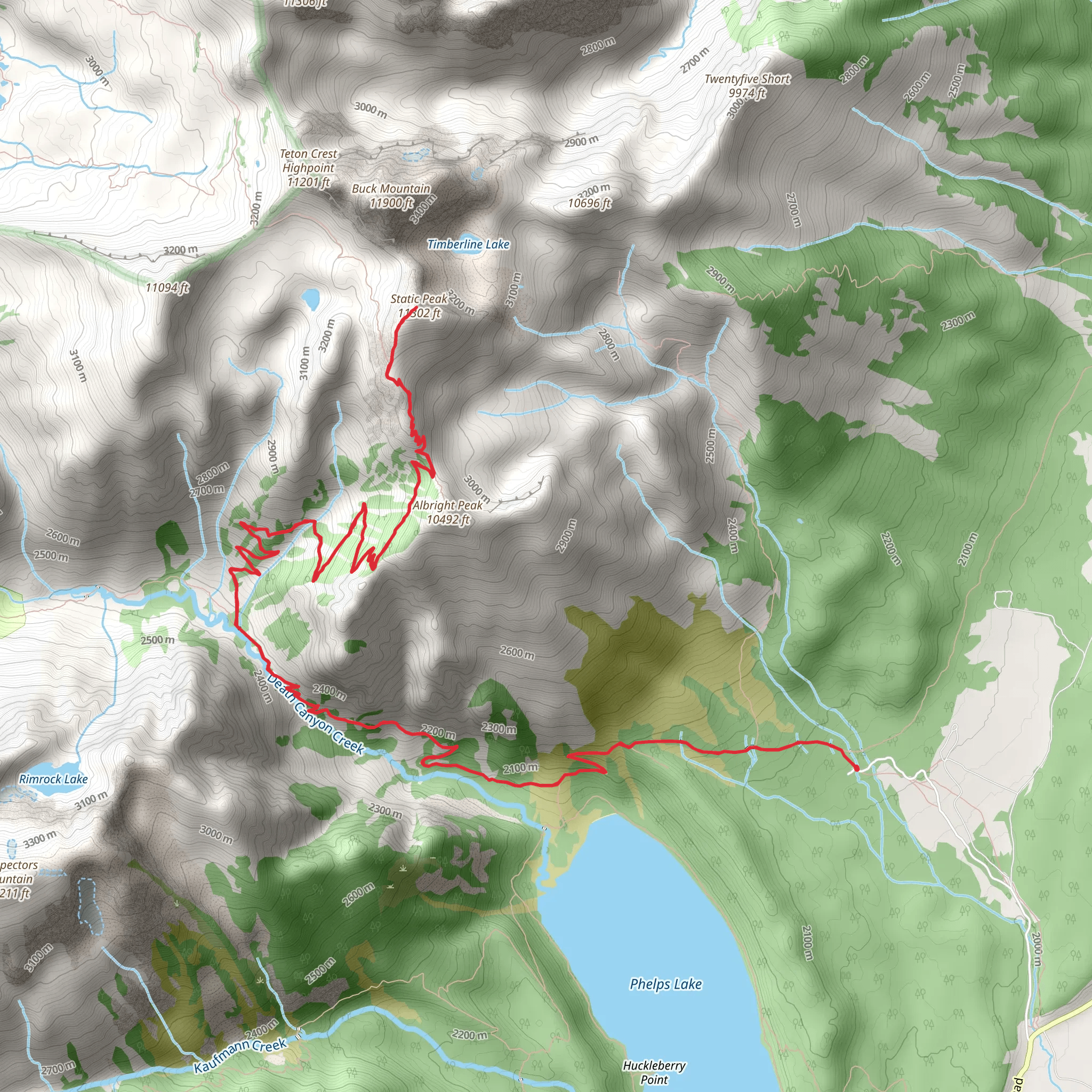 Static Peak Trail mobile static map