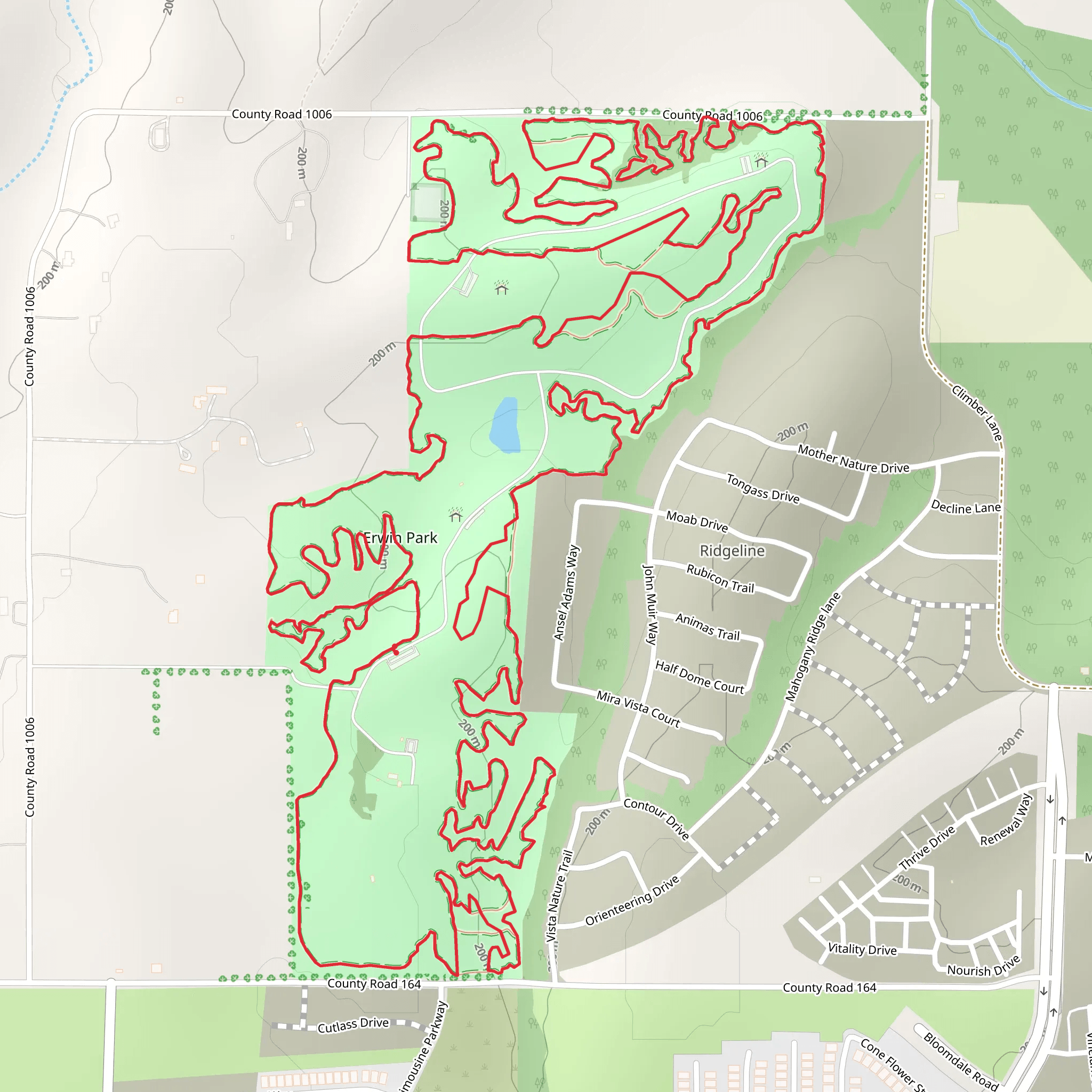 Erwin Park Loop mobile static map