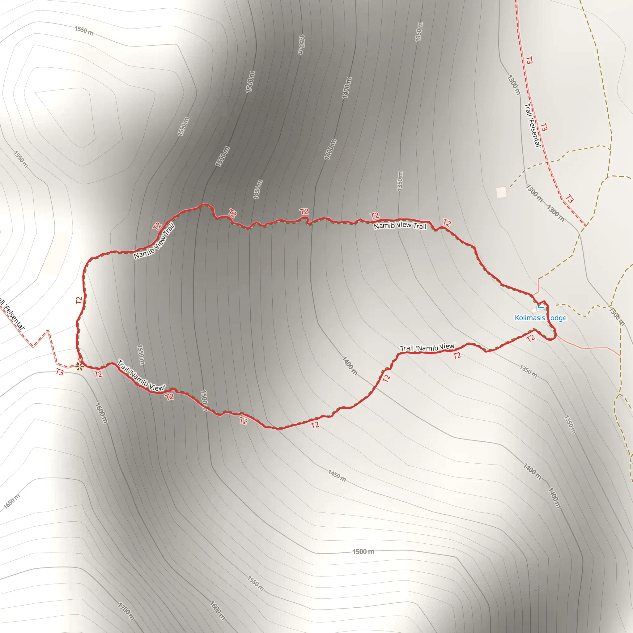 Namib View Trail mobile static map